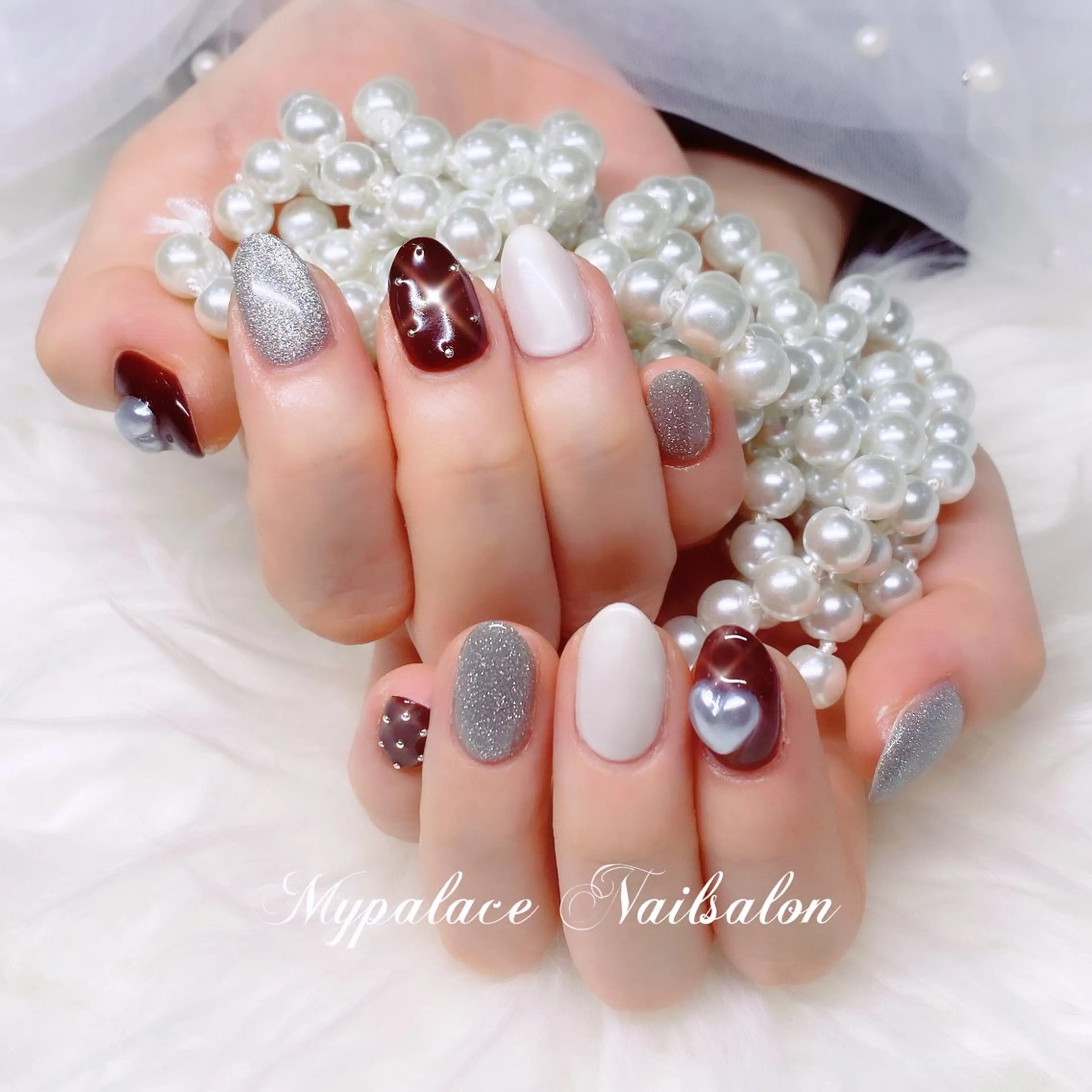 ネイル ドット ハート シンプルネイル ハンドネイル Yuis Nailスカルプ専門のネイルデザイン