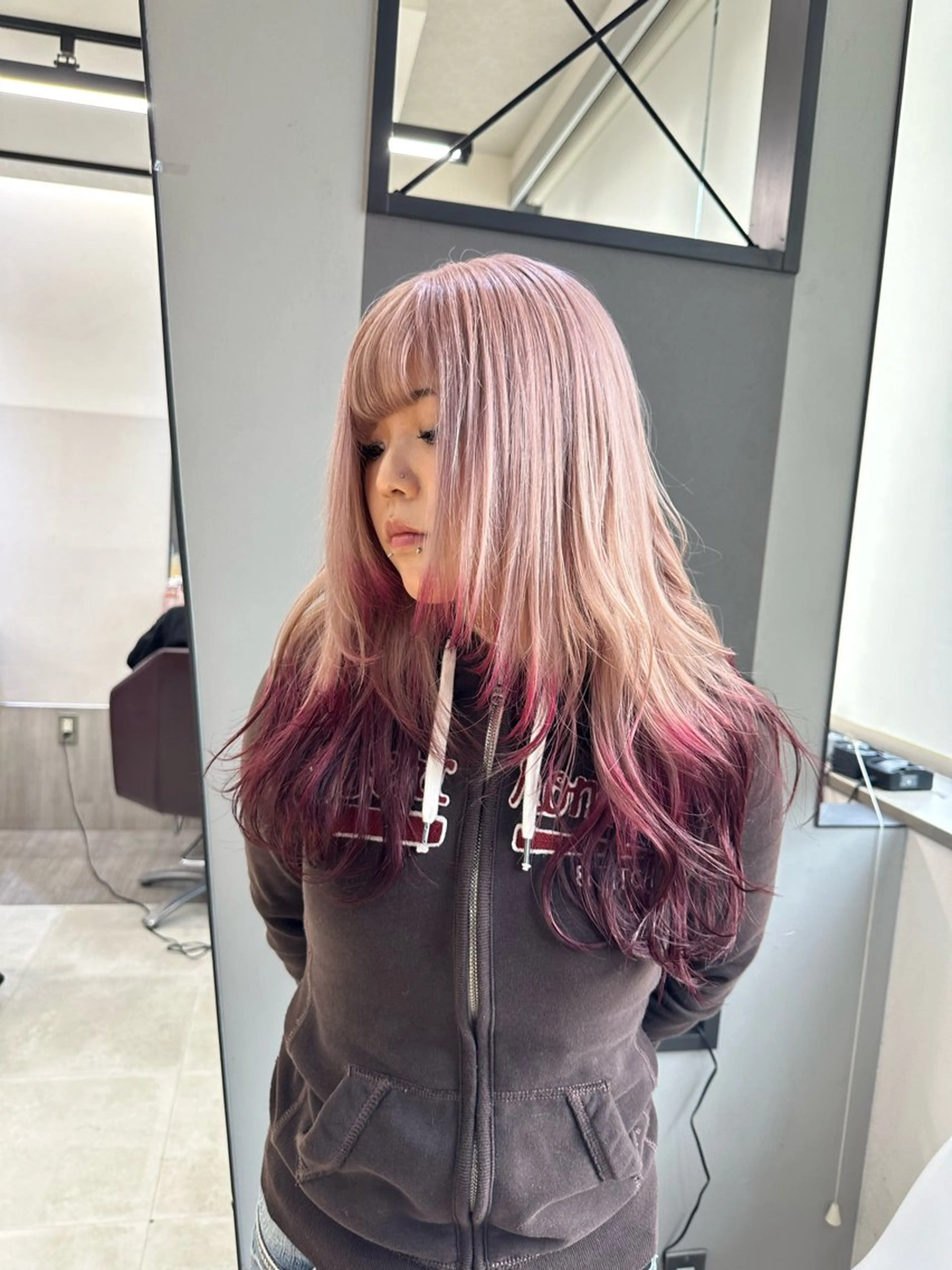 ミディアム カラー ヘアカラー トリートメント JILL/鶴岡 和幸/天神のヘアスタイル