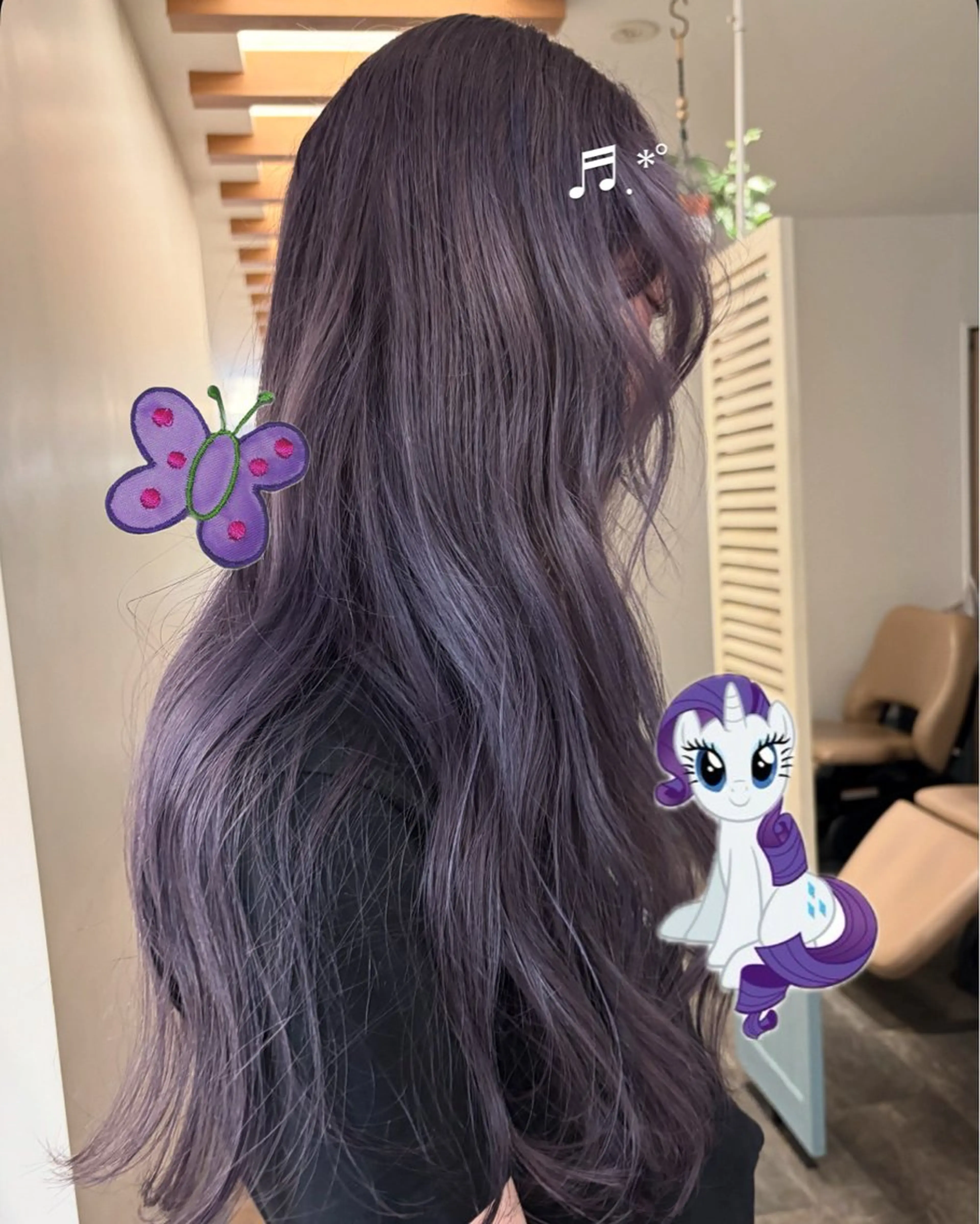 ロング カラー パープルカラー ヘアカラー りか ／カラーモデル募集中のヘアスタイル