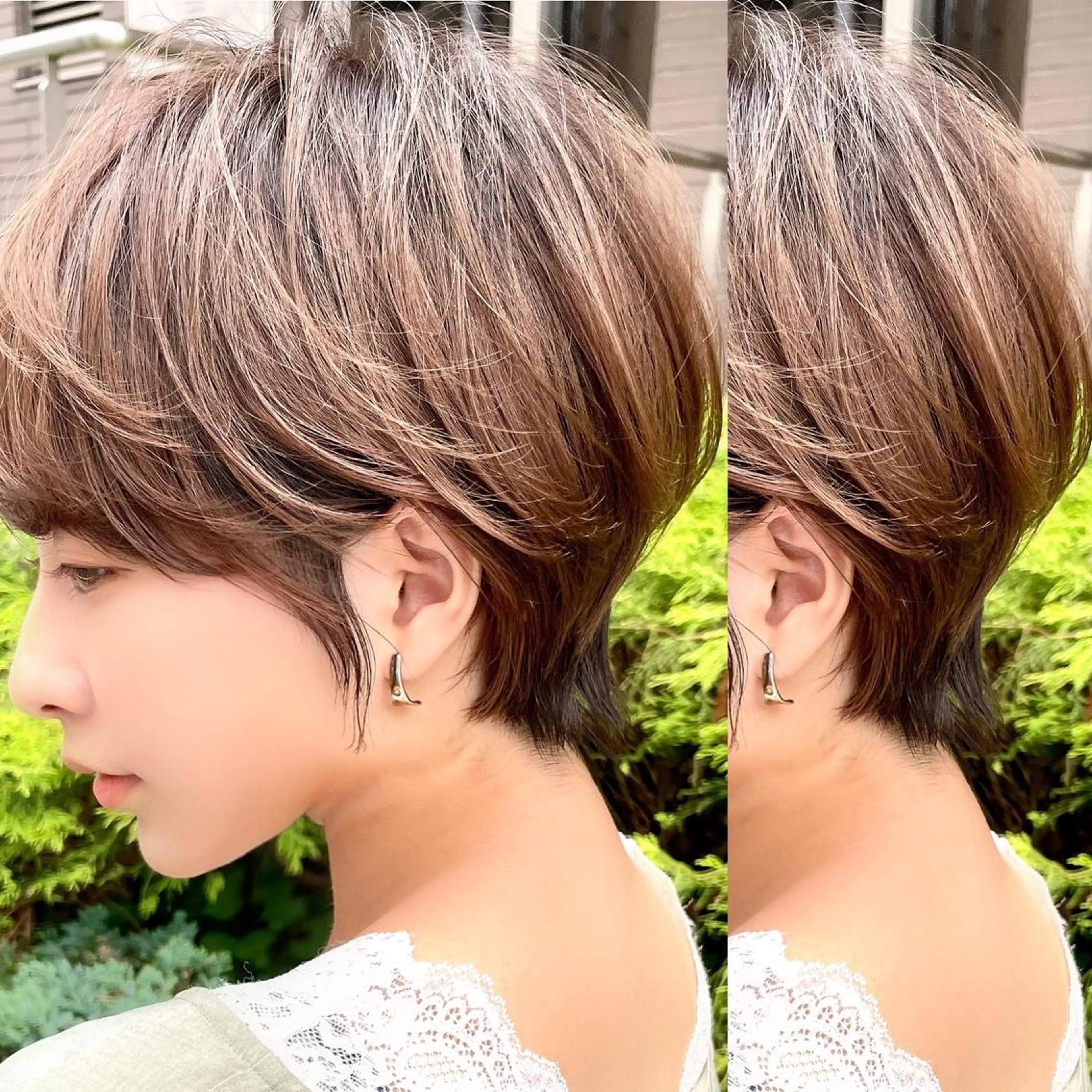 ショート カラー カット ヘアカラー トリートメント 【韓国　レイヤー 髪質改善✨】かずのヘアスタイル