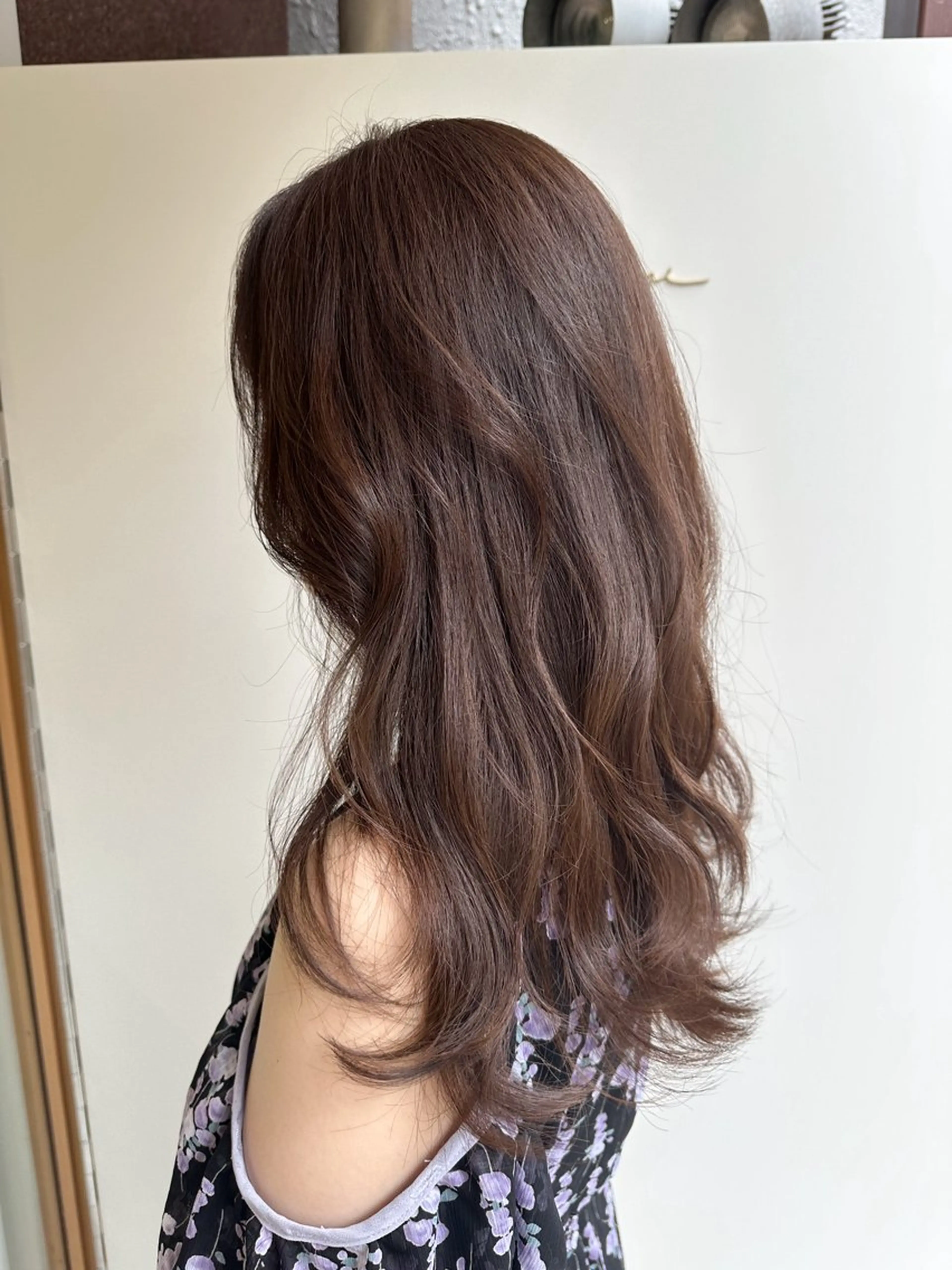 ロング カラー ブラウンカラー 透明感カラー uni所属・中堀 遥のヘアスタイル