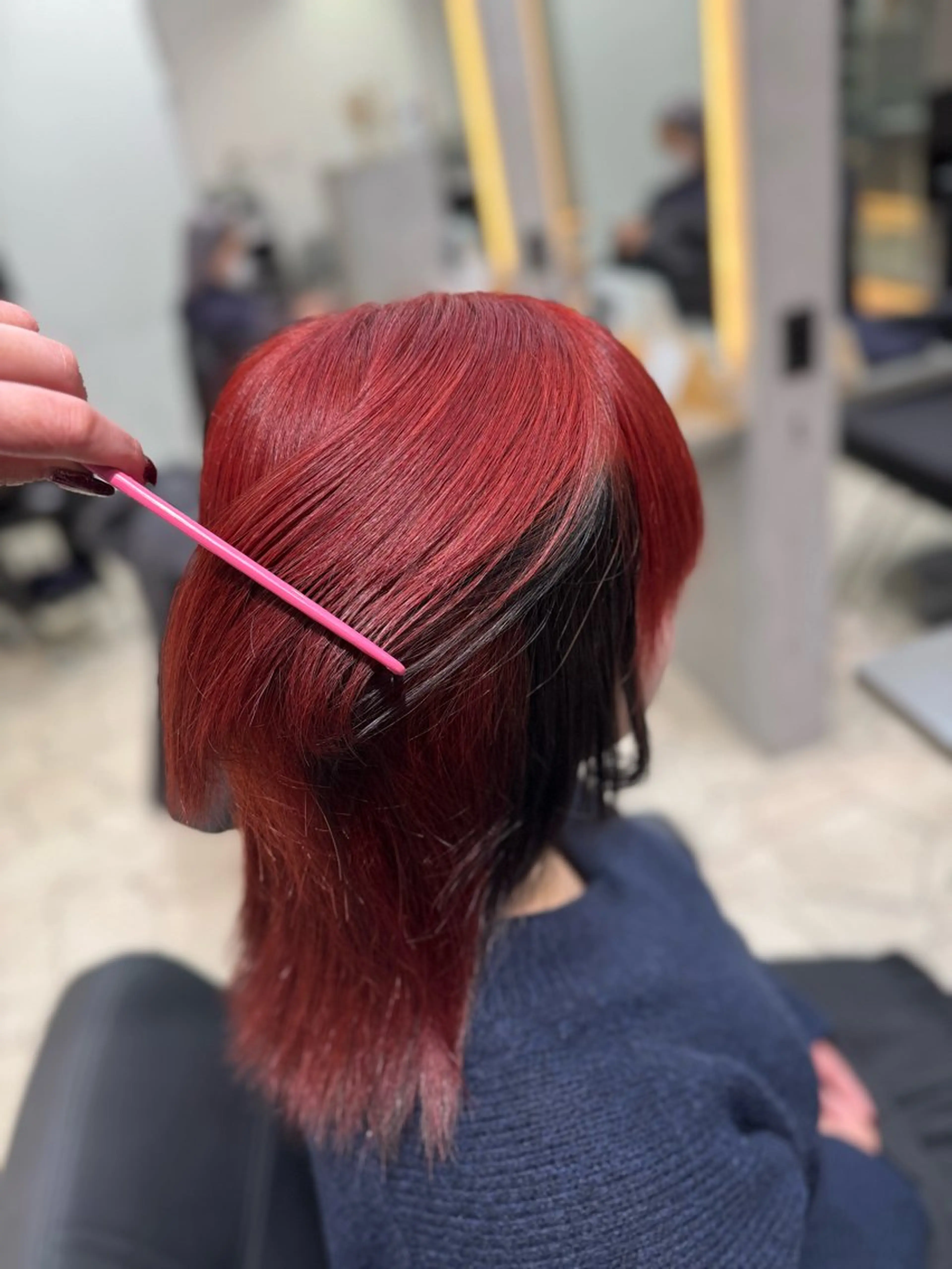 ミディアム カラー ヘアカラー Lapis シオンのヘアスタイル