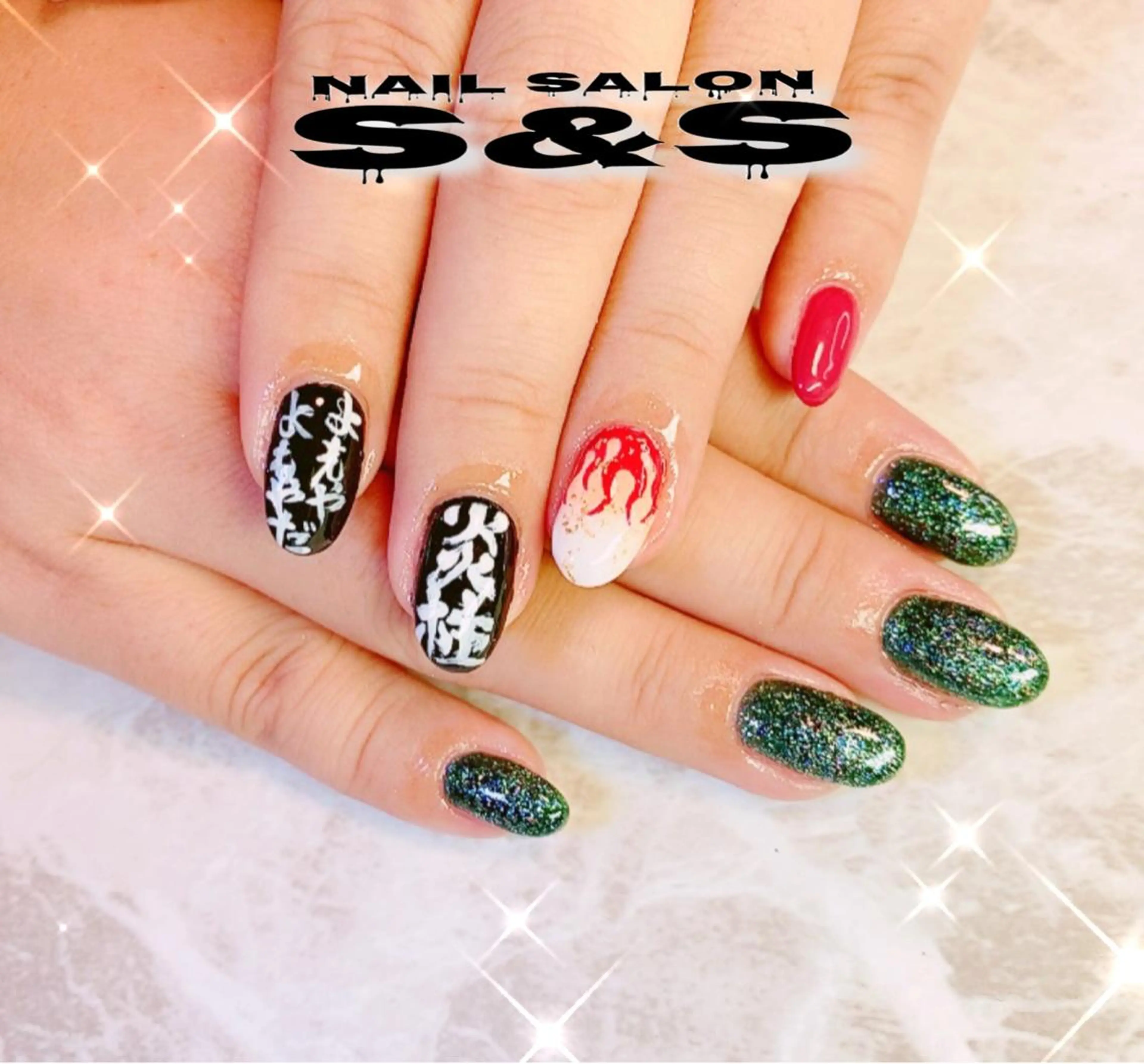 ネイル 長さ出し メンズネイル 持ち込み スカルプネイル S&S 村田小百合のネイルデザイン