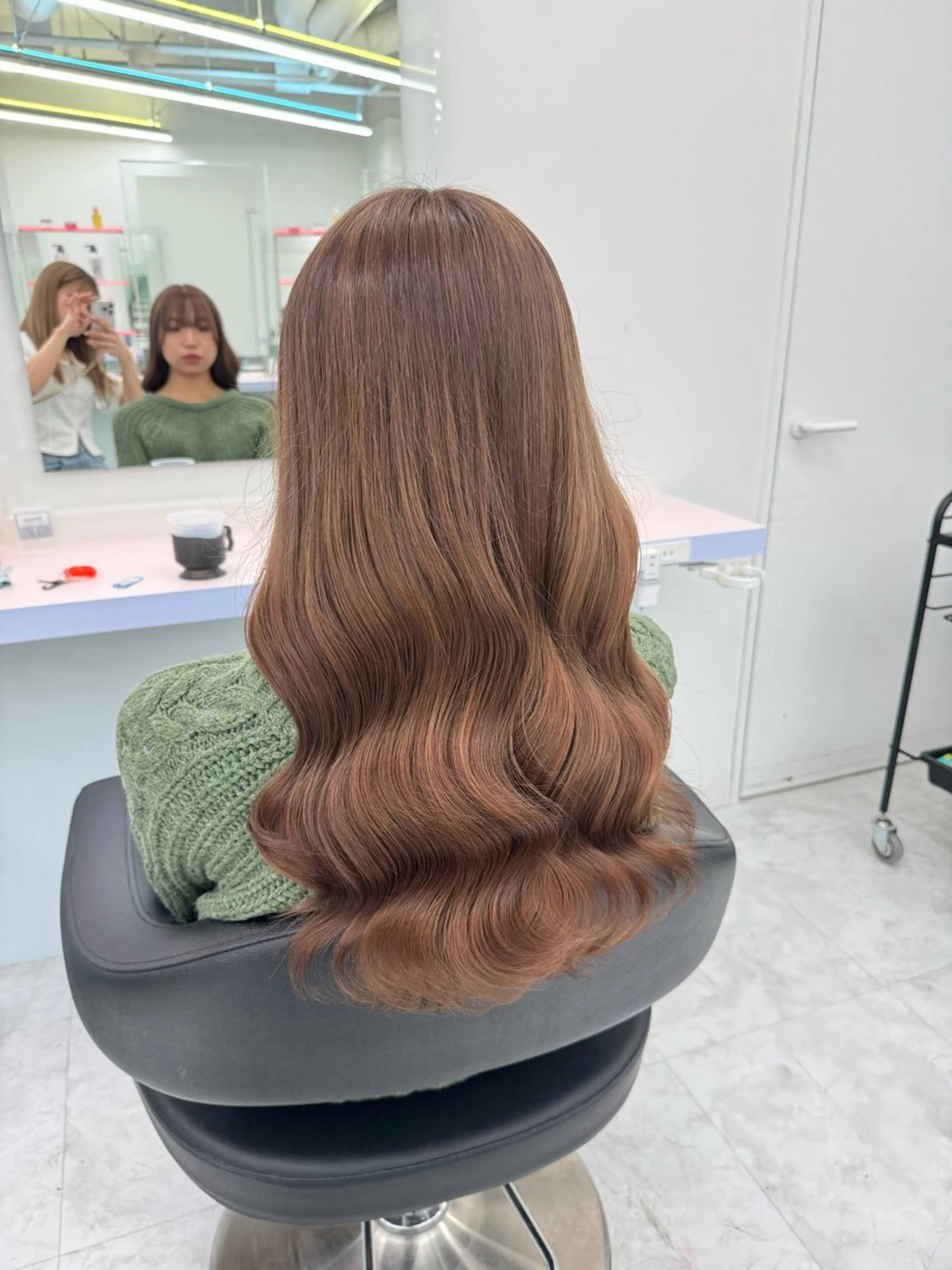 ロング カラー ベージュカラー ヘアカラー ヘッドスパ ヘアセット ♡ブリーチカラー♡ Mirioのヘアスタイル