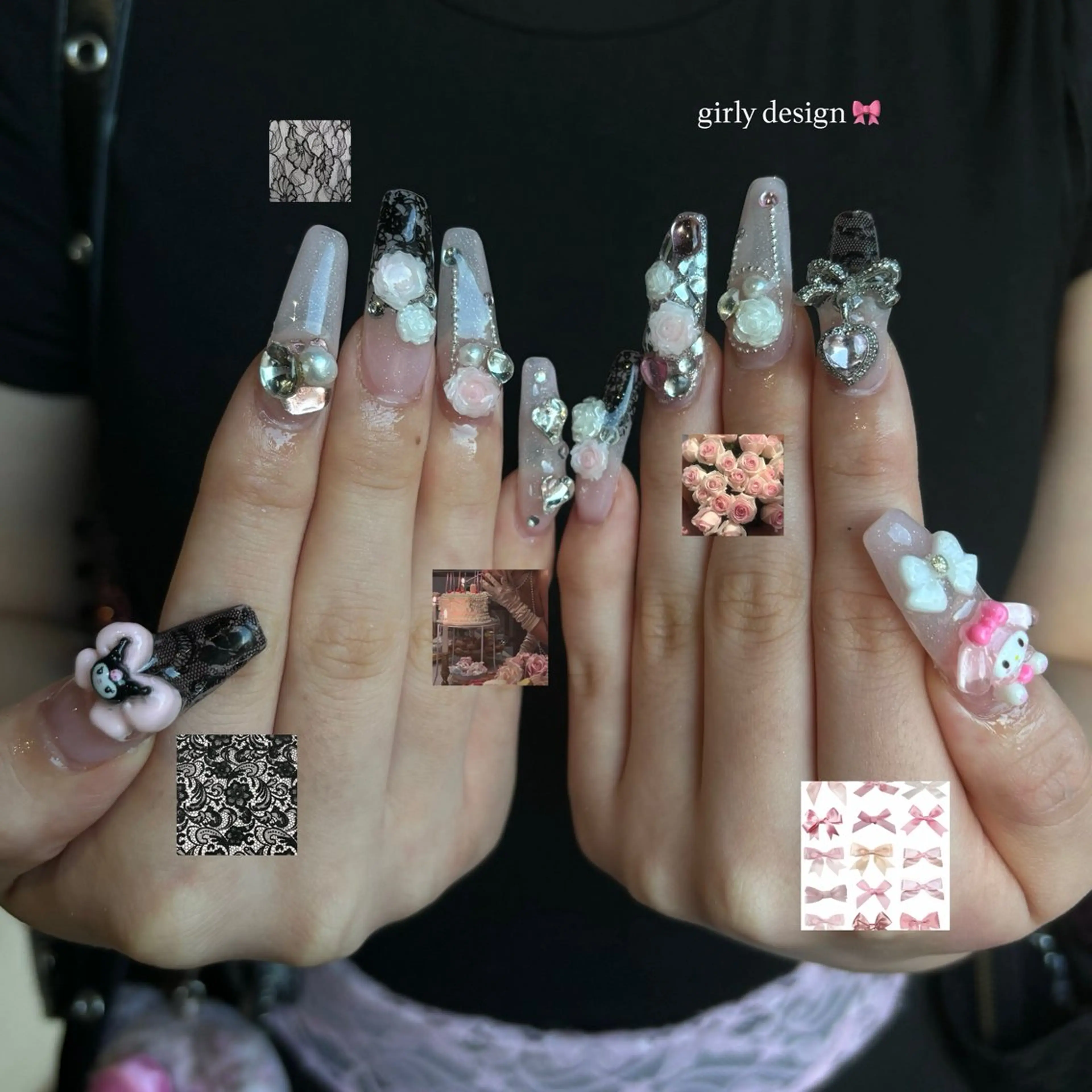 ネイル フレンチネイル ガーリー 持ち込み AYANO / BINELのネイルデザイン