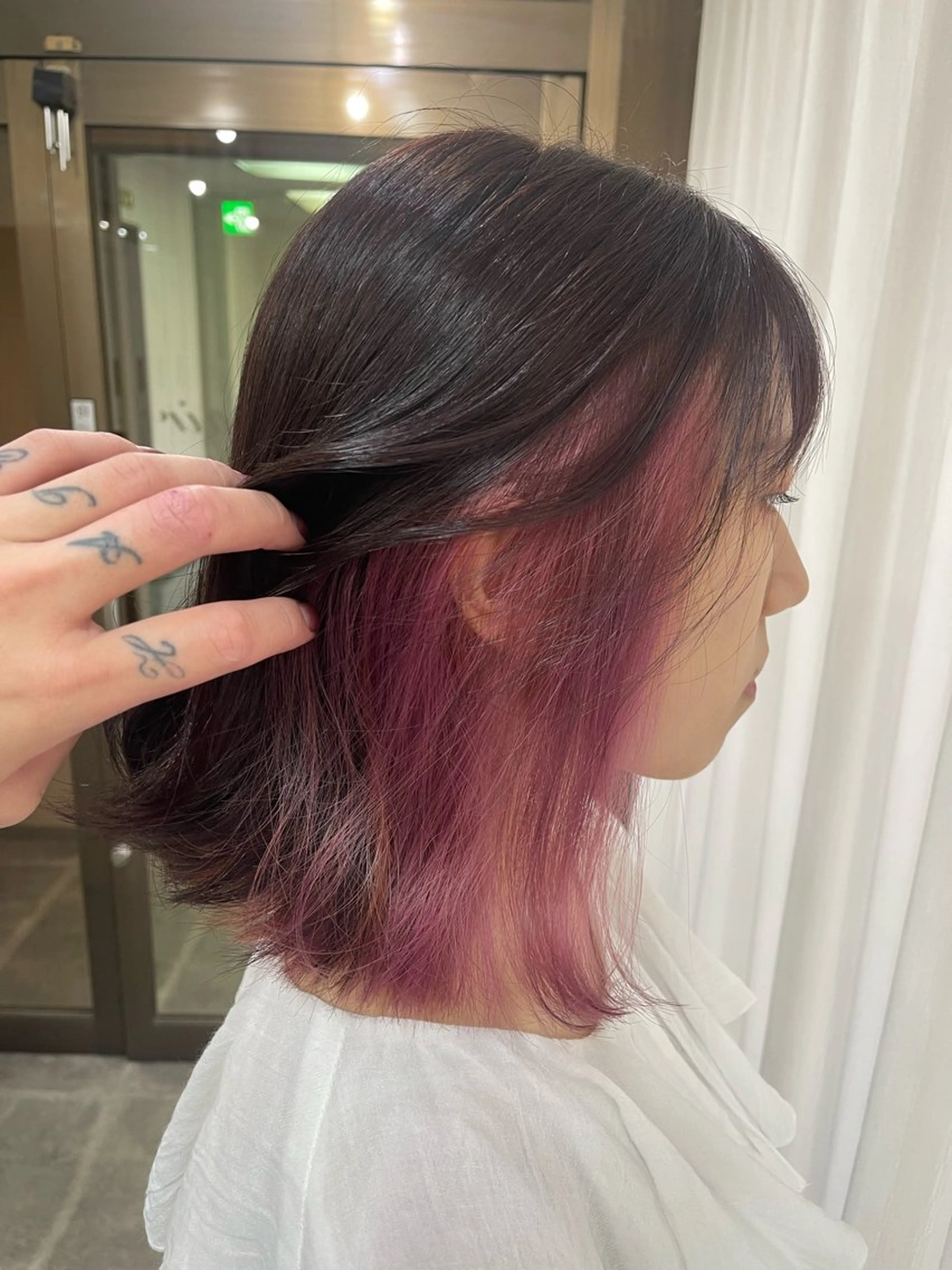 ショート カラー ブリーチ ケアブリーチ デザインカラー ダブルカラー インナーカラー ヘアカラー トリートメント SOYON西大寺店所属・ダブルカラー/ 髪質改善💎安藤のヘアスタイル