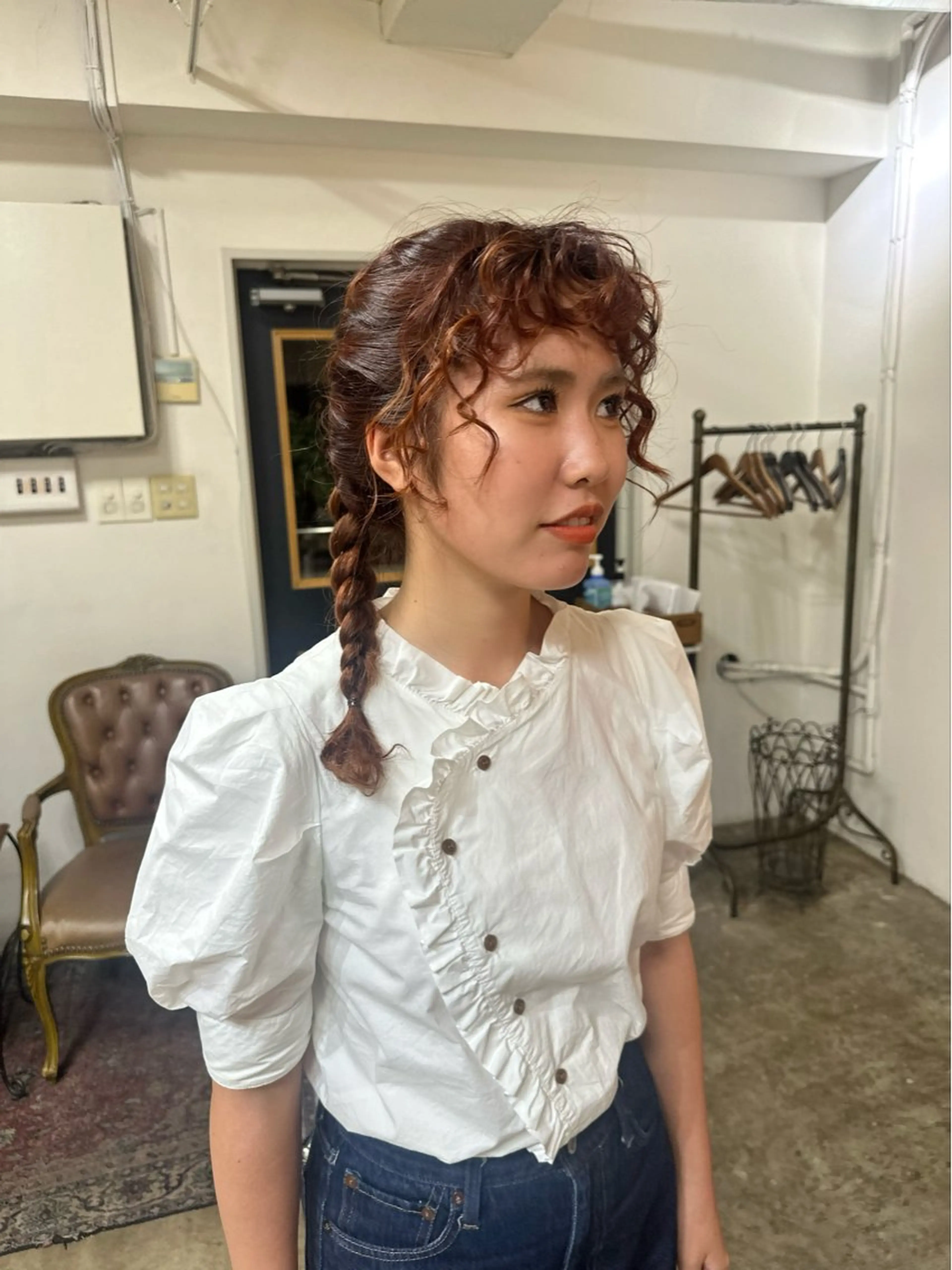 セミロング カラー ヘアアレンジ NAGISA 🎀カットモデル🎀のヘアスタイル