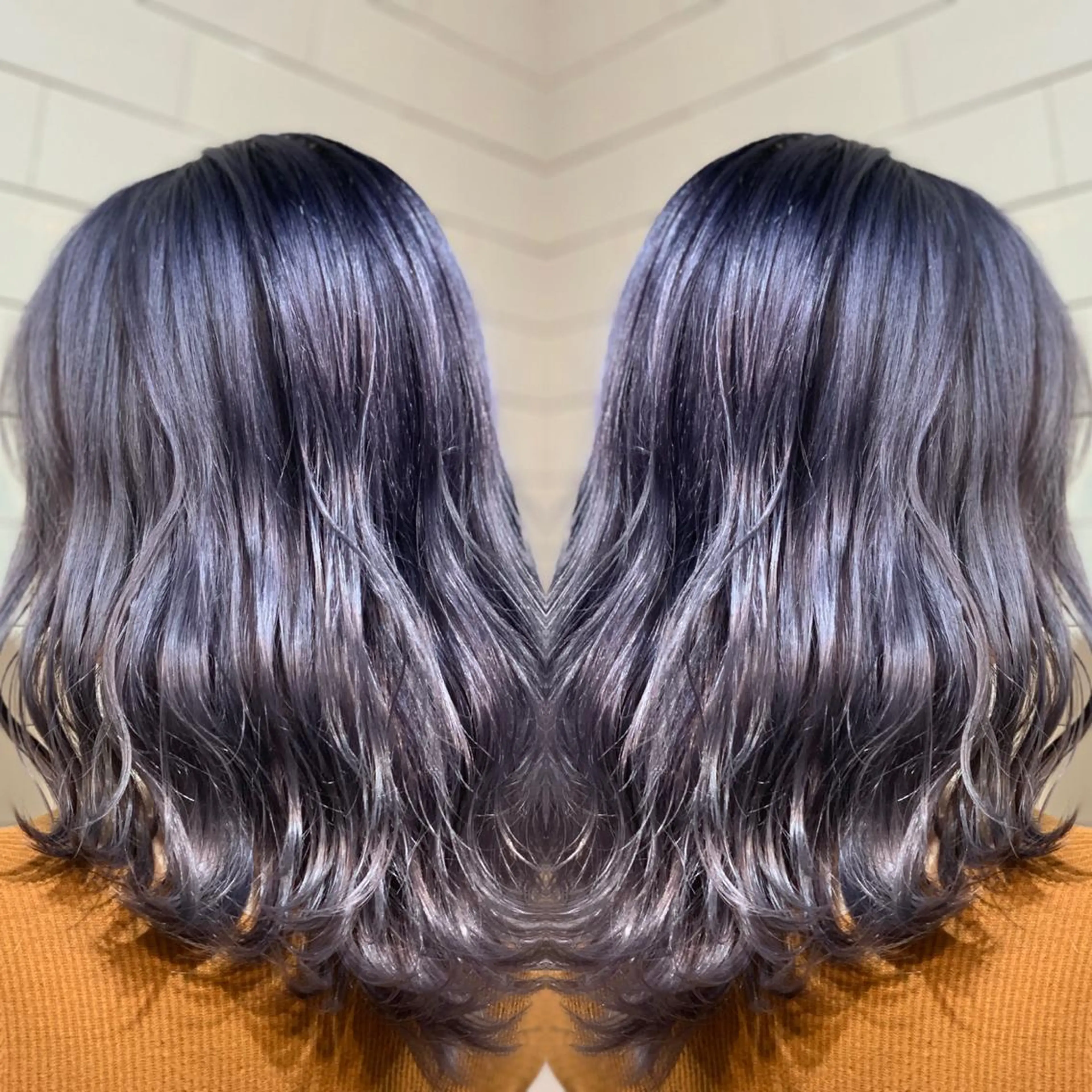 セミロング カラー ヘアアレンジ キッズ ヘアカラー トリートメント ヘアセット 髪質改善×ハイトーン 中田啄也のヘアスタイル