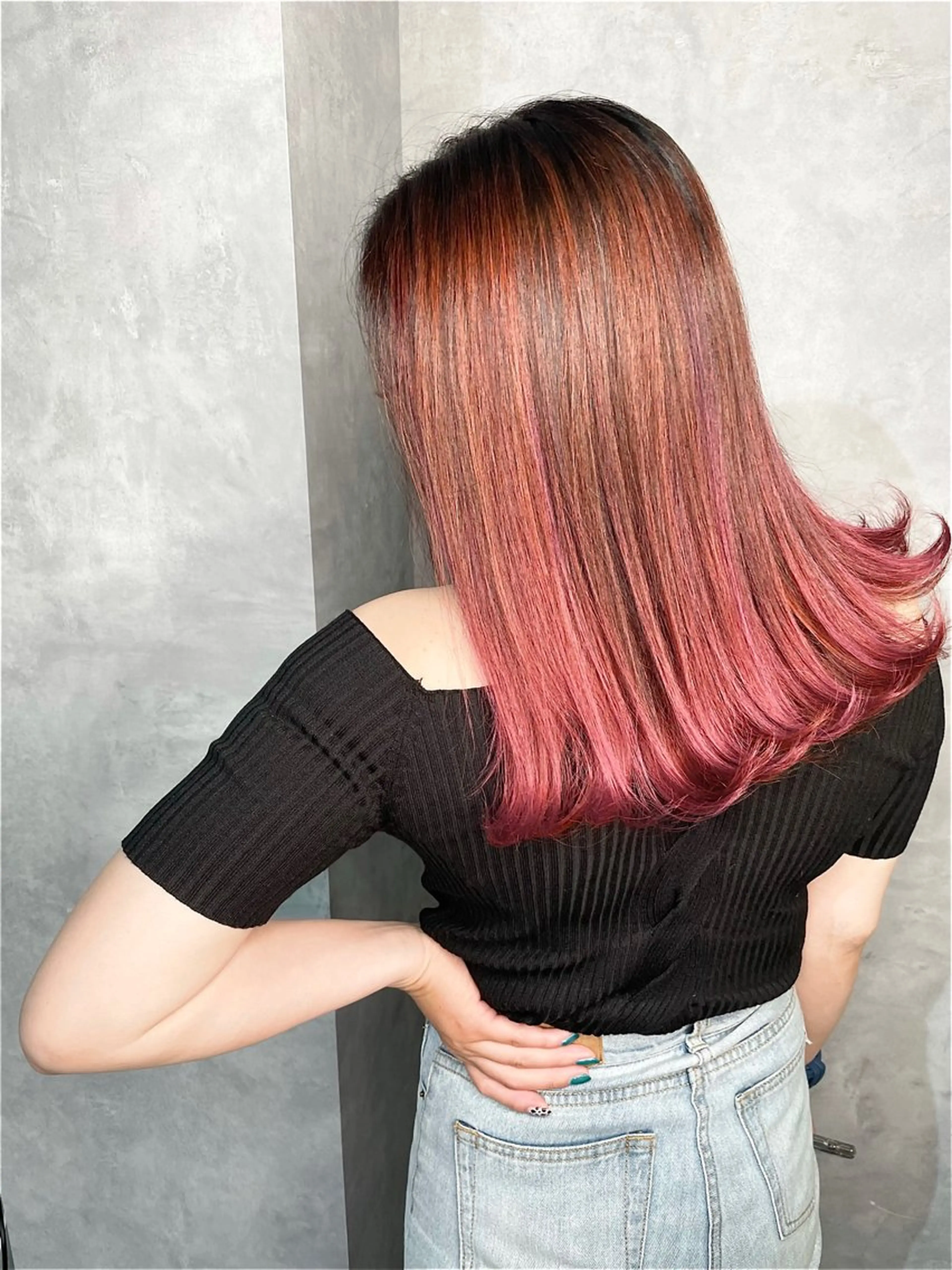 セミロング セミロングパーマ ミストバング ハイライト 髪質改善 ヨシンモリ HAIR SMILE COEURのその他イメージ