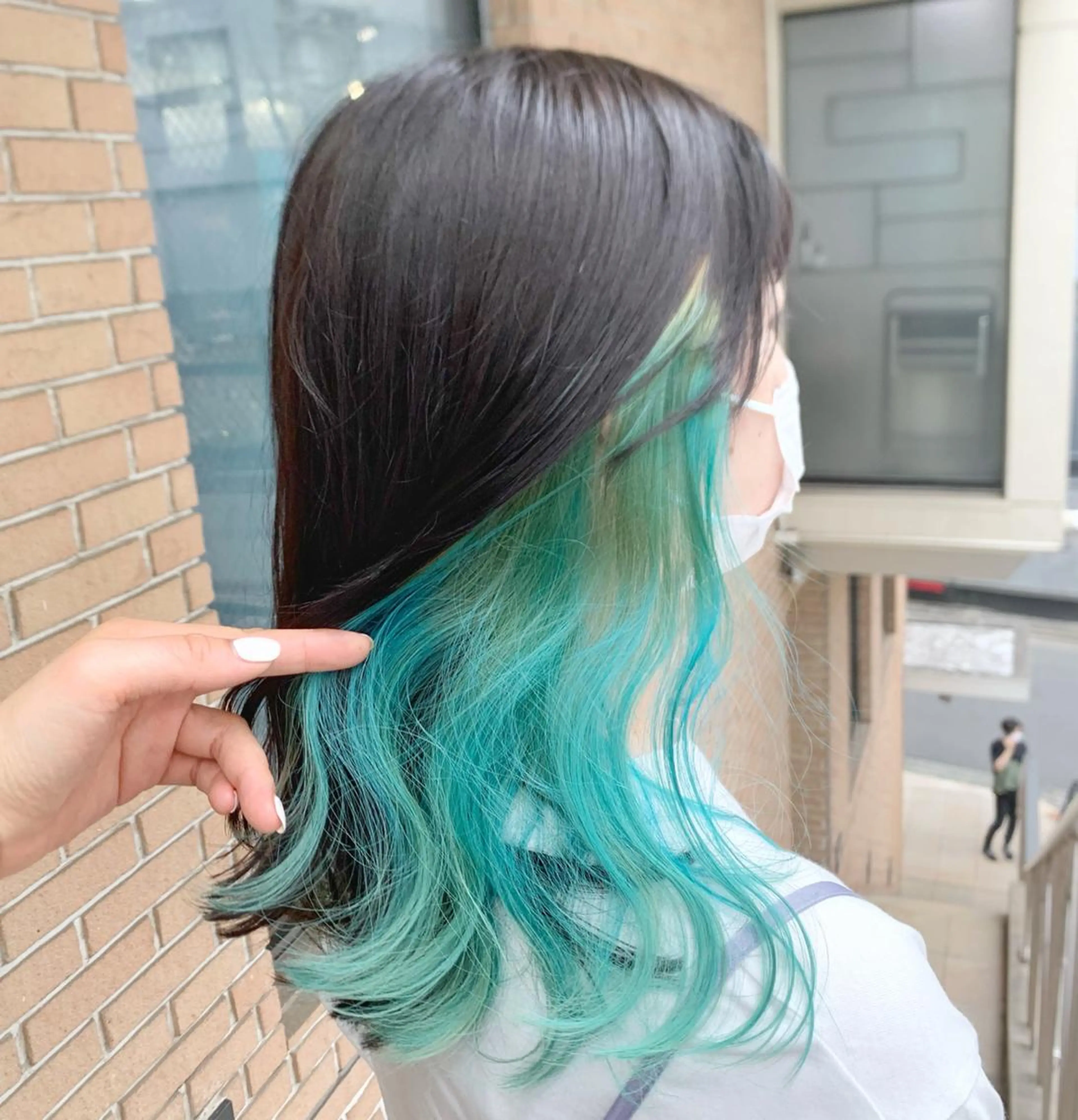 セミロング カラー ヘアアレンジ ブリーチ ヘアカラー ピンクカラー🩷 ヘアセットＮＯ.1のヘアスタイル