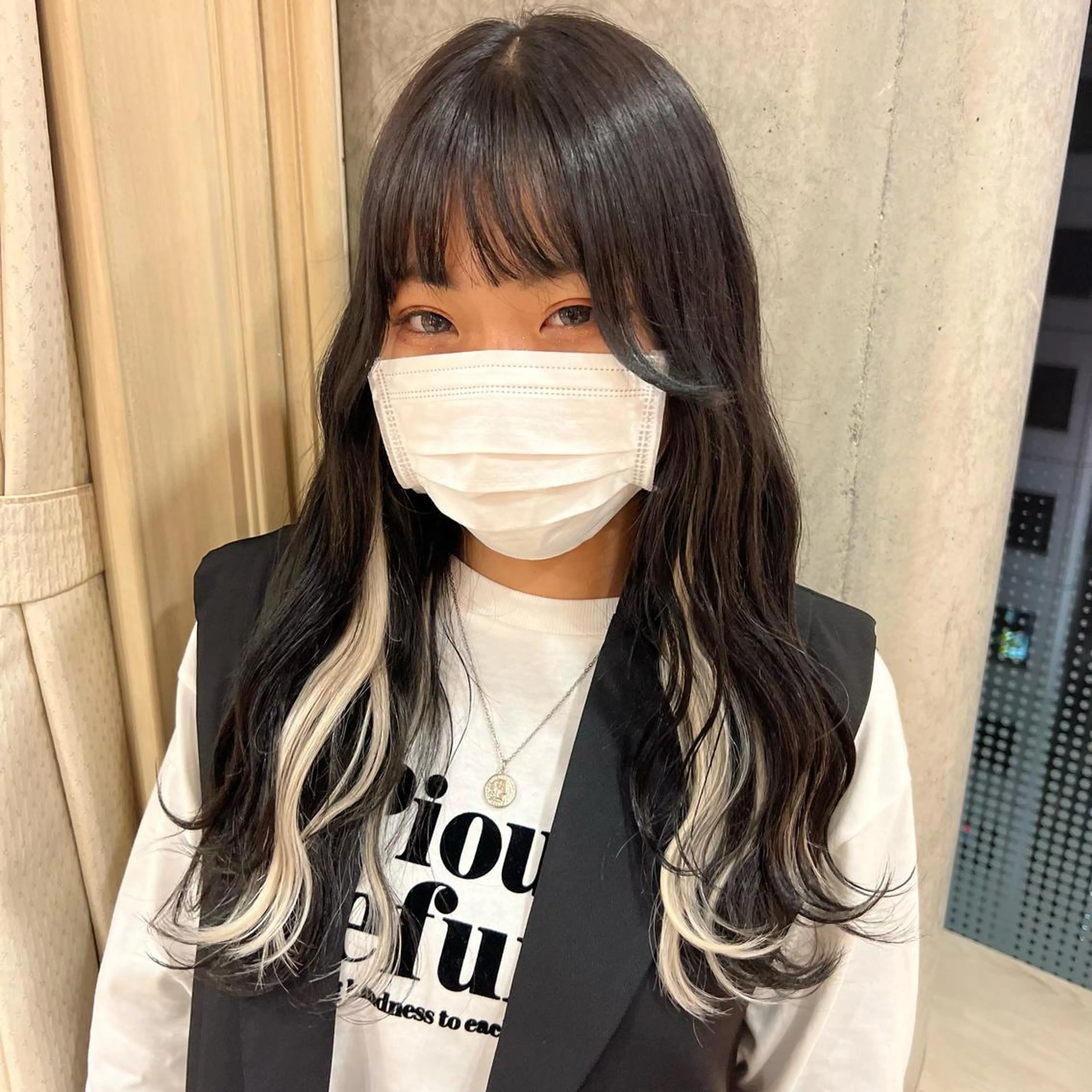 ロング カラー 黒髪 ブルーカラー ブルーブラック エクステ SALOWIN川崎WEST店所属・🌷川崎/アレンジ/ 暖色ボブ/コトネ🌷のヘアスタイル