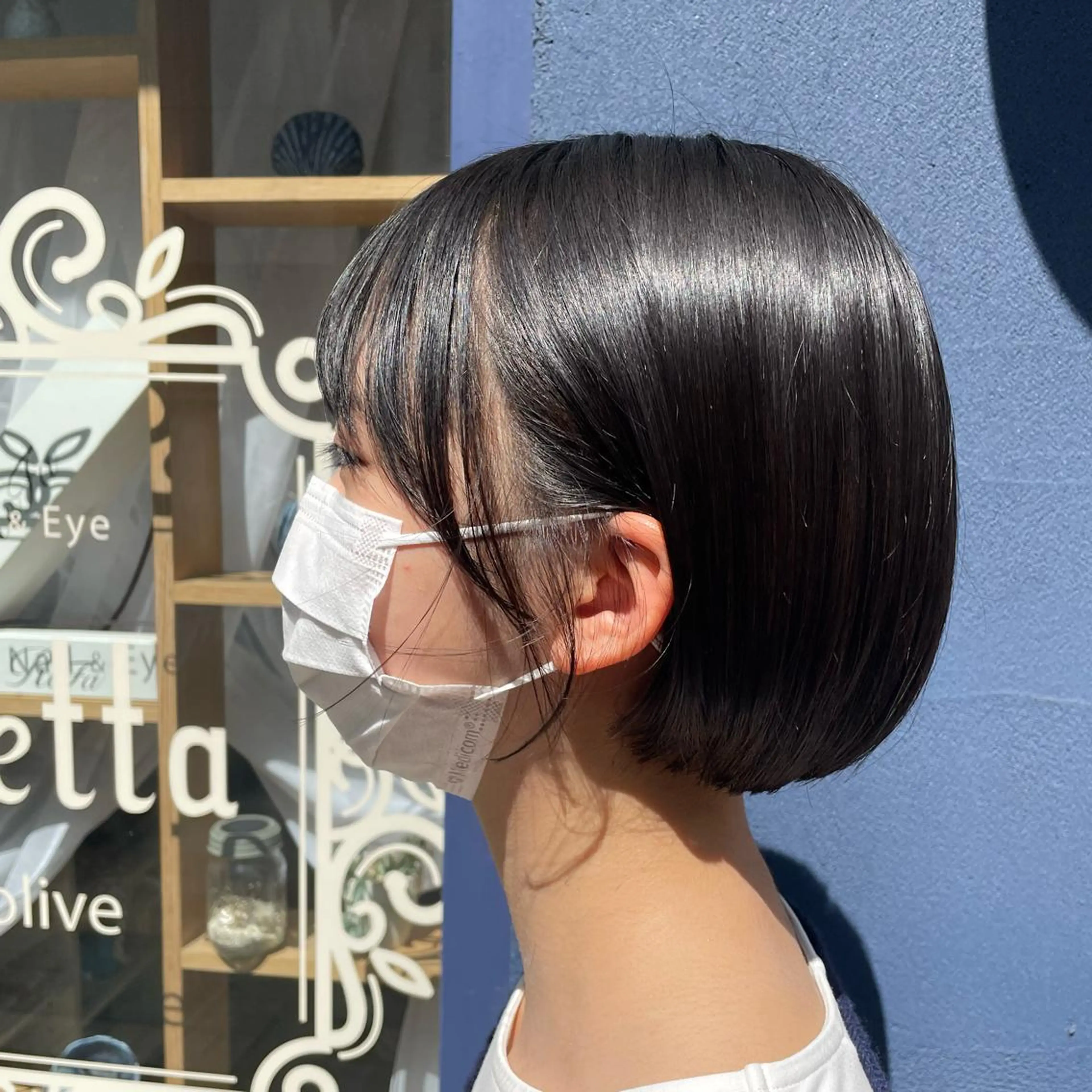 ショート ボブ カット パーマ すげ さやかのヘアスタイル