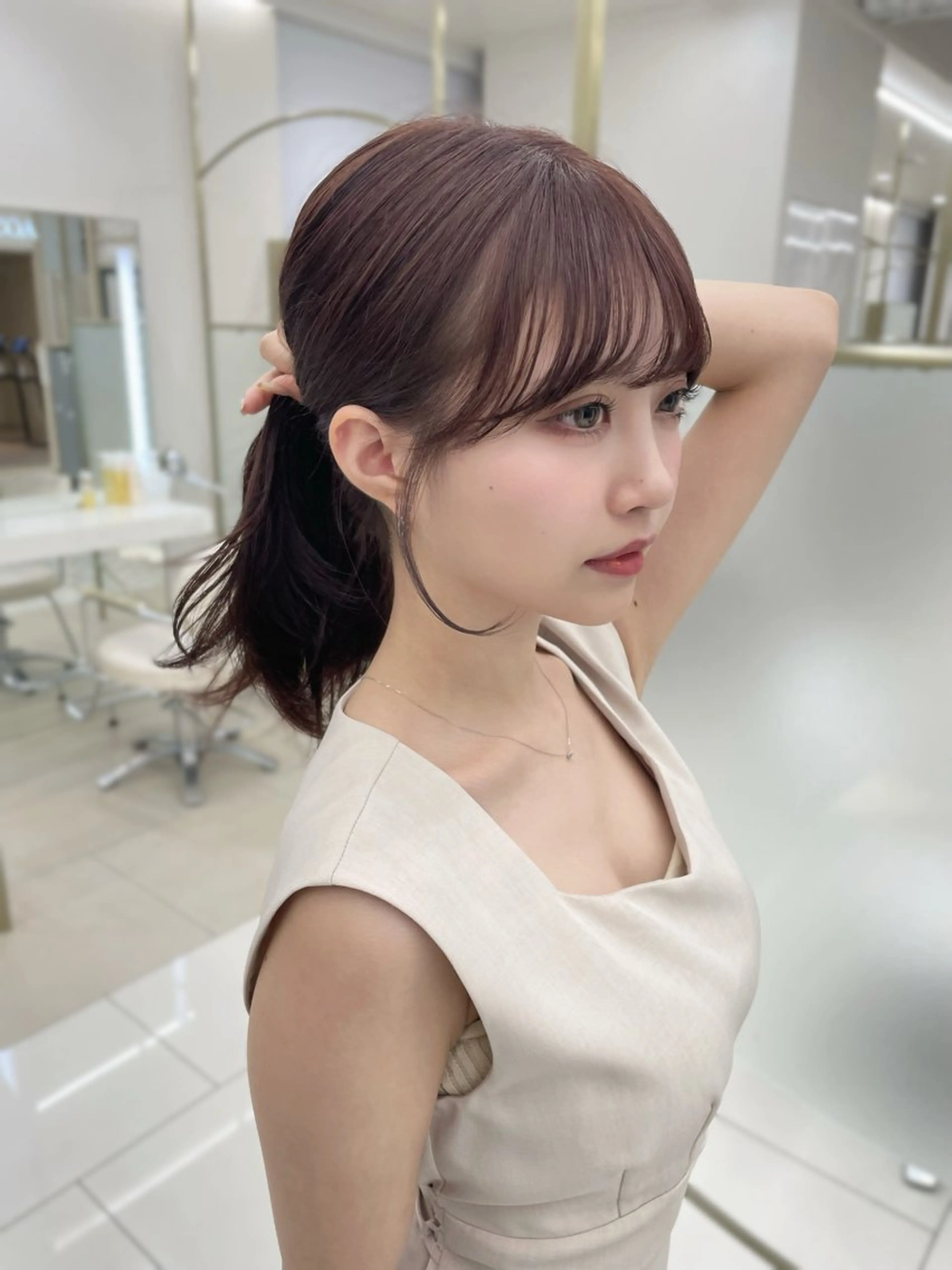 セミロング カラー カット COA GINZA 空也/前髪/顔まわりのヘアスタイル