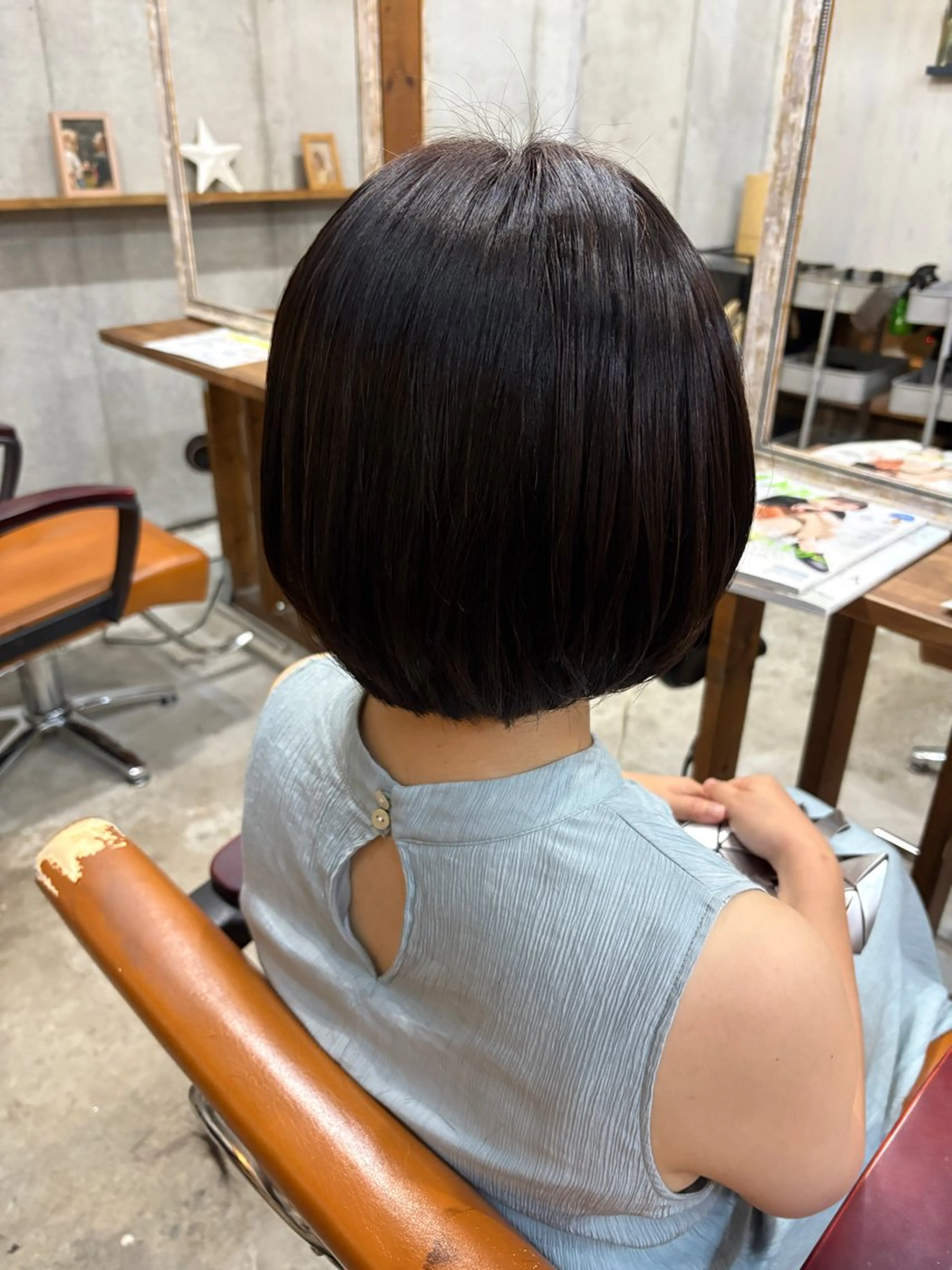 ミディアム ボブ カット ヘアカラー Trip 香椎所属・Yukino/ 透明カラーのヘアスタイル
