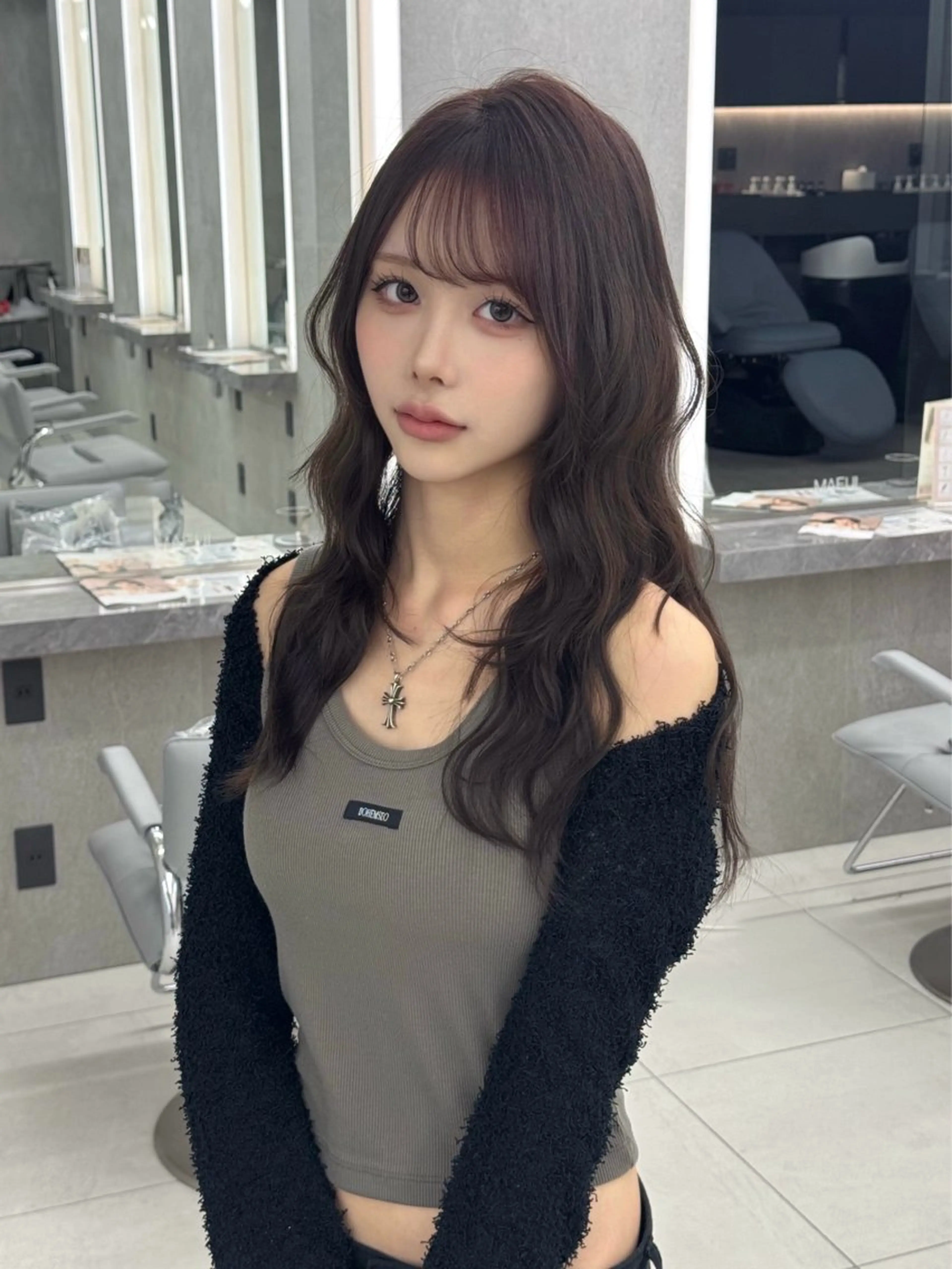 ロング カット レイヤーカット/ 韓国ヘア/lisaのヘアスタイル