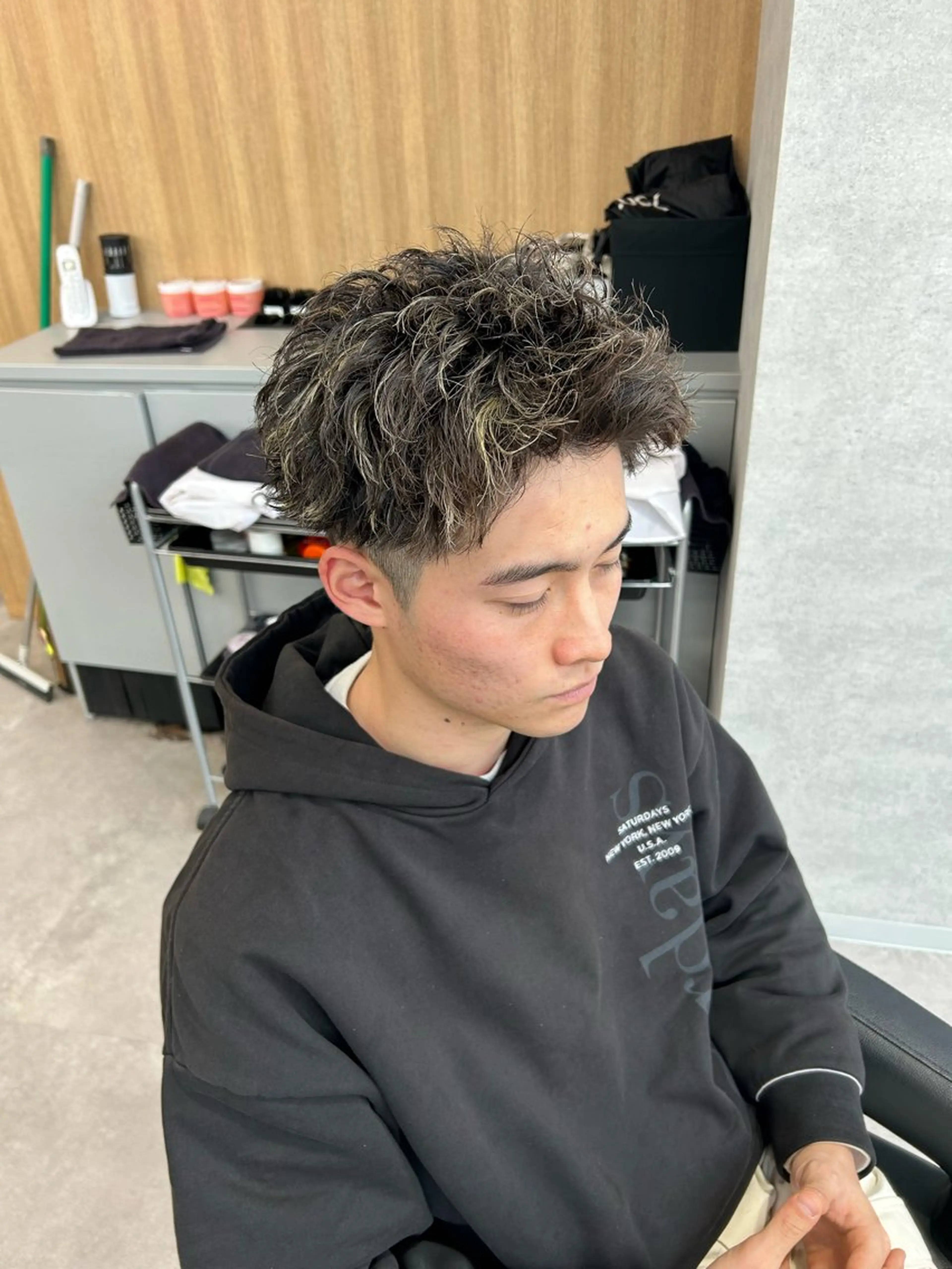 カラー パーマ メンズ イケメン製造機 🔥上原沙羅🔥のヘアスタイル