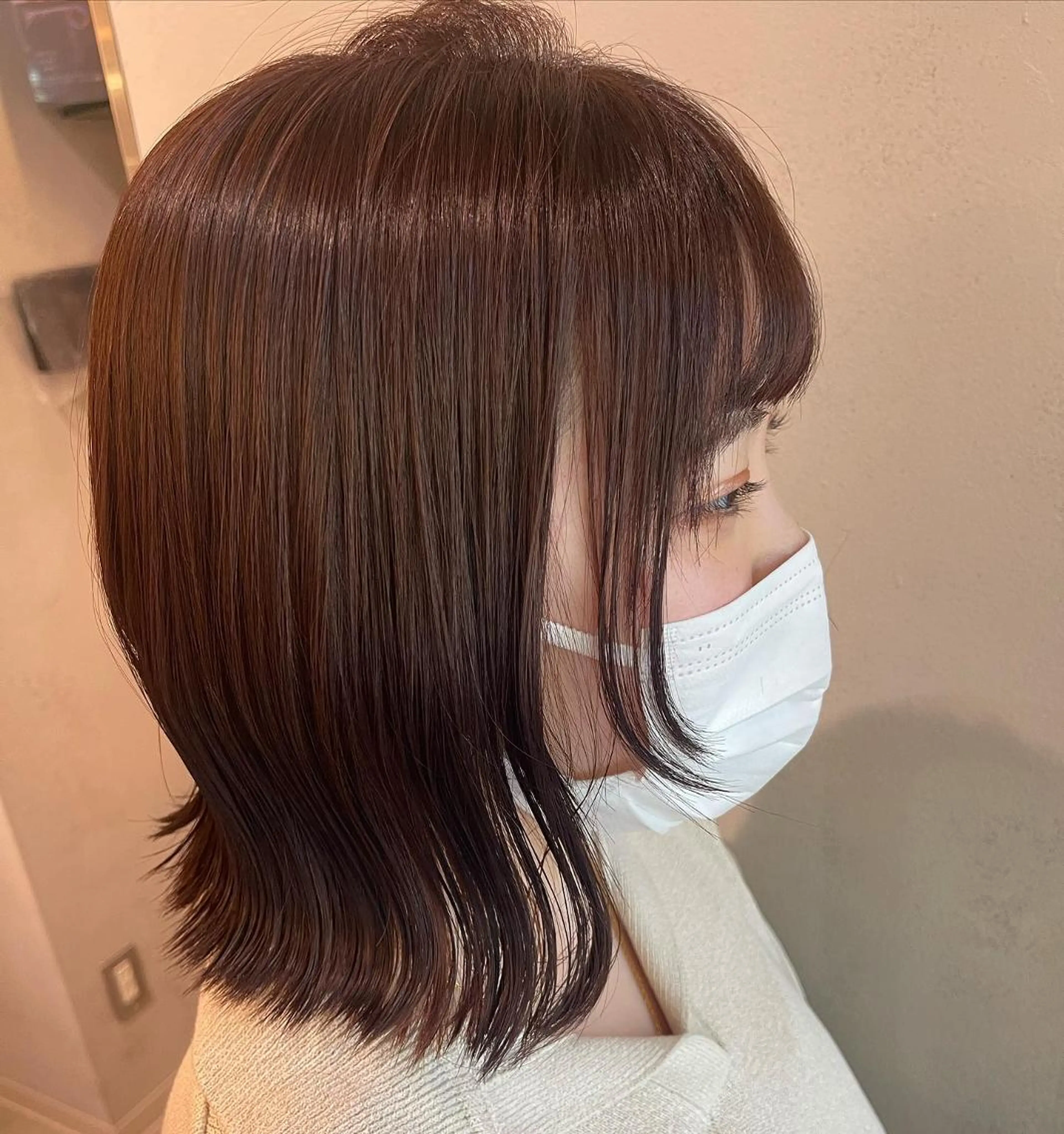 ミディアム カラー ヘアアレンジ イルミナカラー 髪質改善 レイヤーカット 外ハネヘア 縮毛矯正 ❥【韓国風ヘア】 stylist 林❥のエステ・リラクイメージ