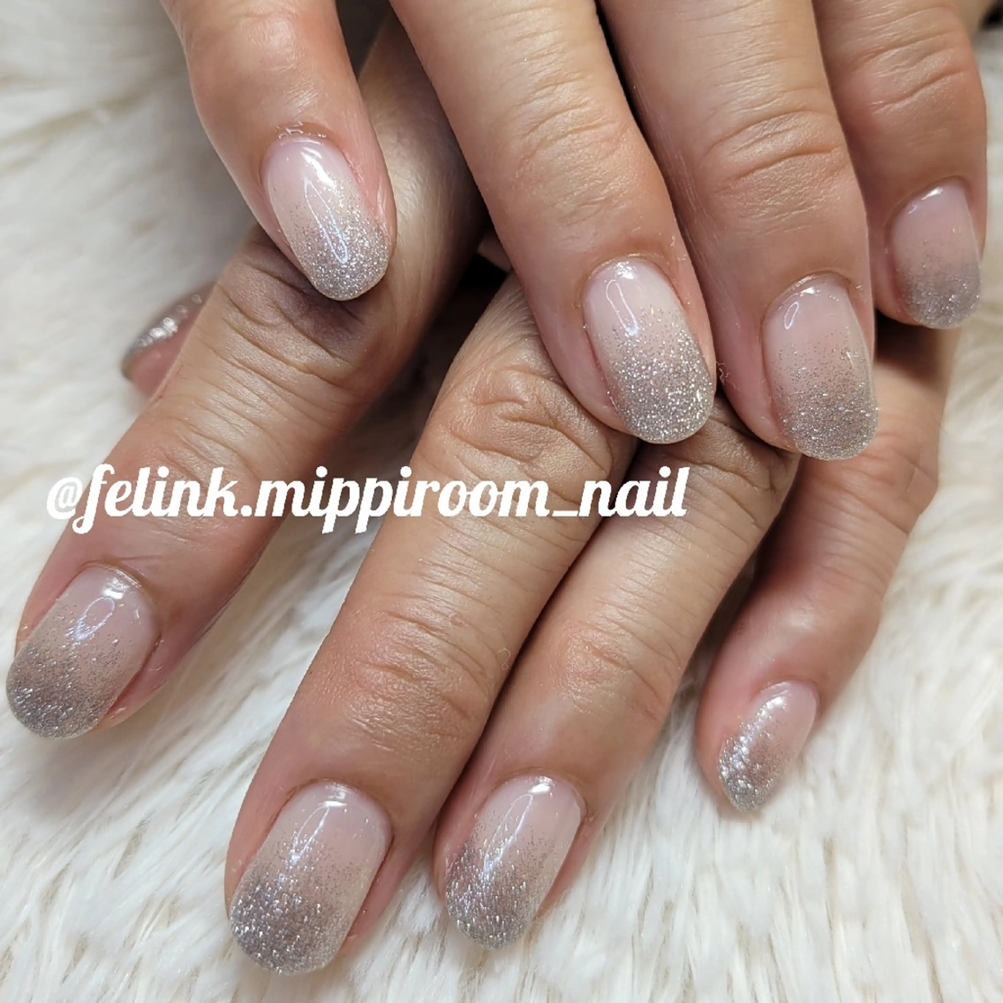 ネイル グラデーション ラメ(グリッター) ラメグラデーション Nail&Eyelash ビューティーサロンFelink所属・felink  miyuki のネイルデザイン