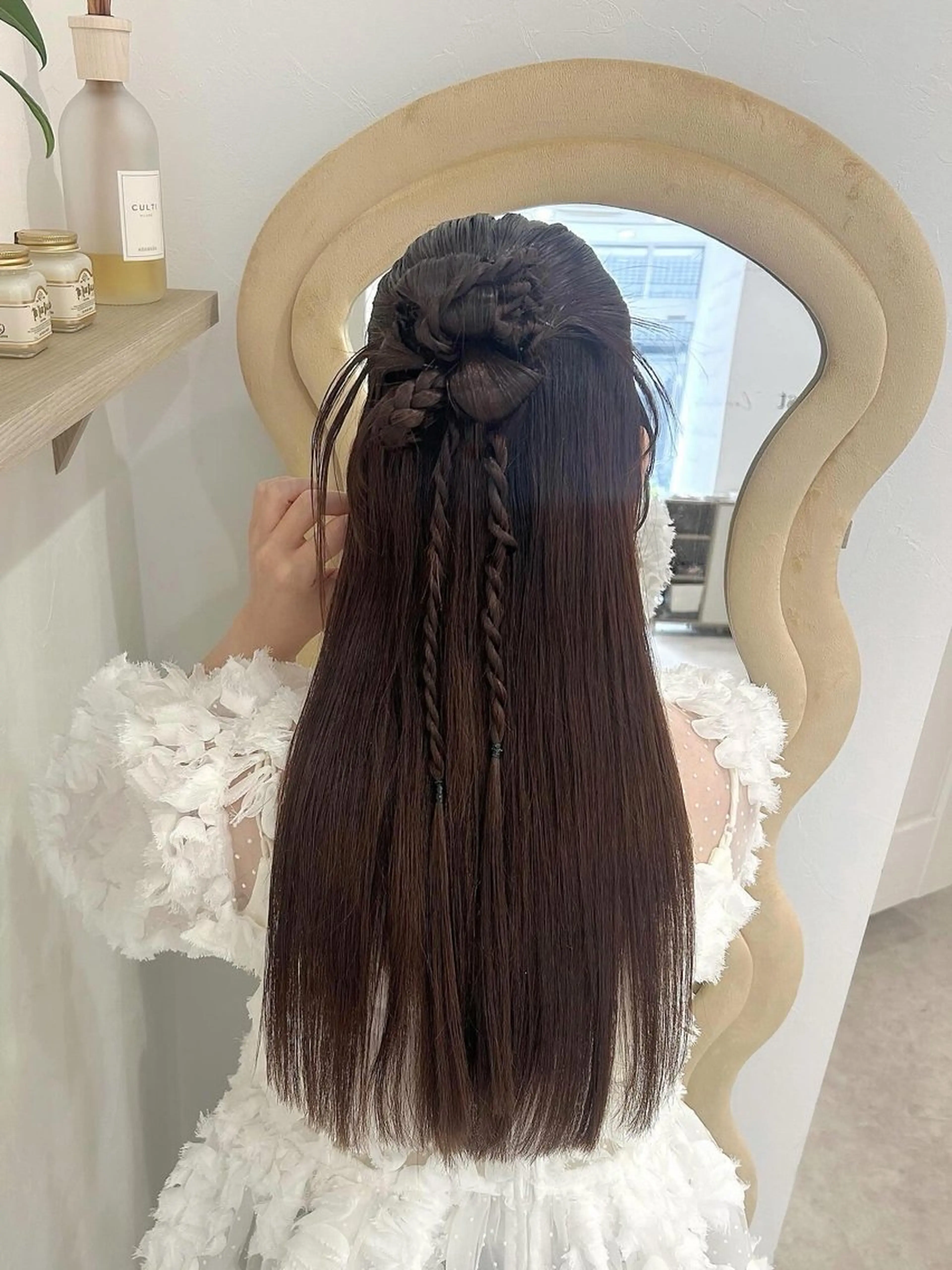 ロング ヘアアレンジ ハーフアップ Dityca rst所属・Hirakuni Manakaのヘアスタイル