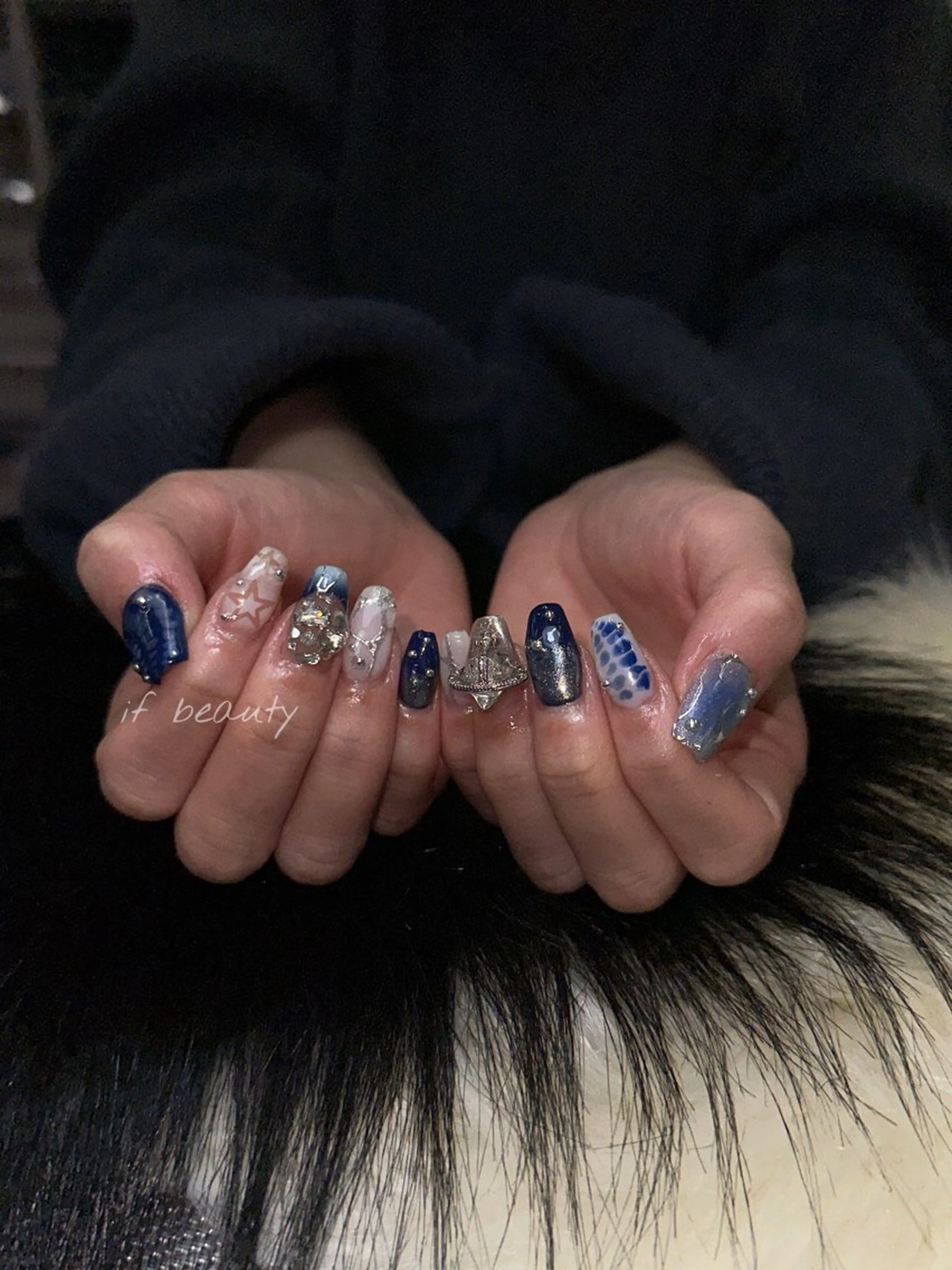 ネイル アートネイル ジェルネイル グラデーション パラジェル ワンホンネイル ハンドネイル if Hair＆Nail Salon所属・IKA /海外ネイル /個性派/ワンホンのネイルデザイン