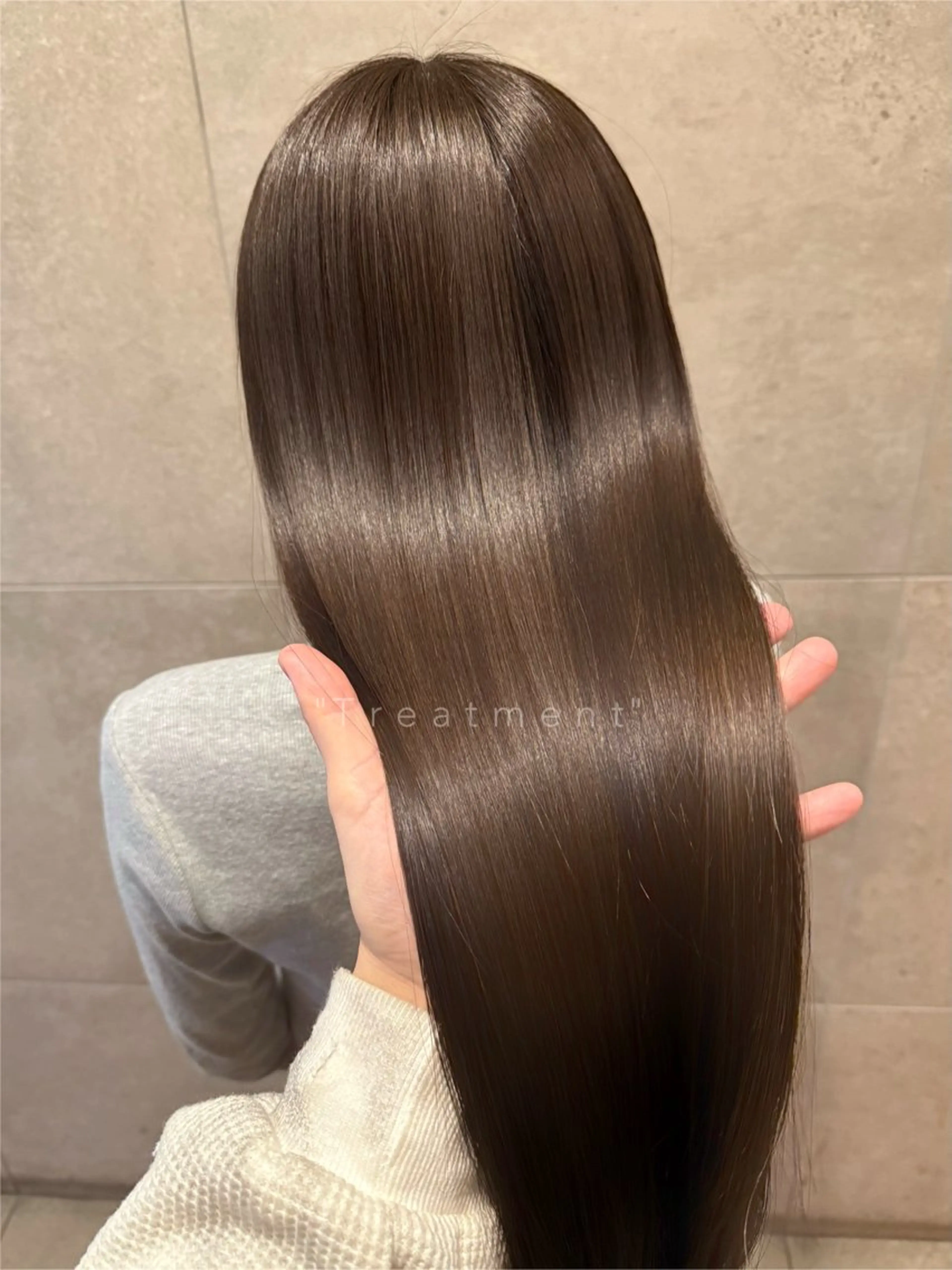 ロング カット 縮毛矯正 トリートメント 山中 優 🎨大人艶colorのヘアスタイル