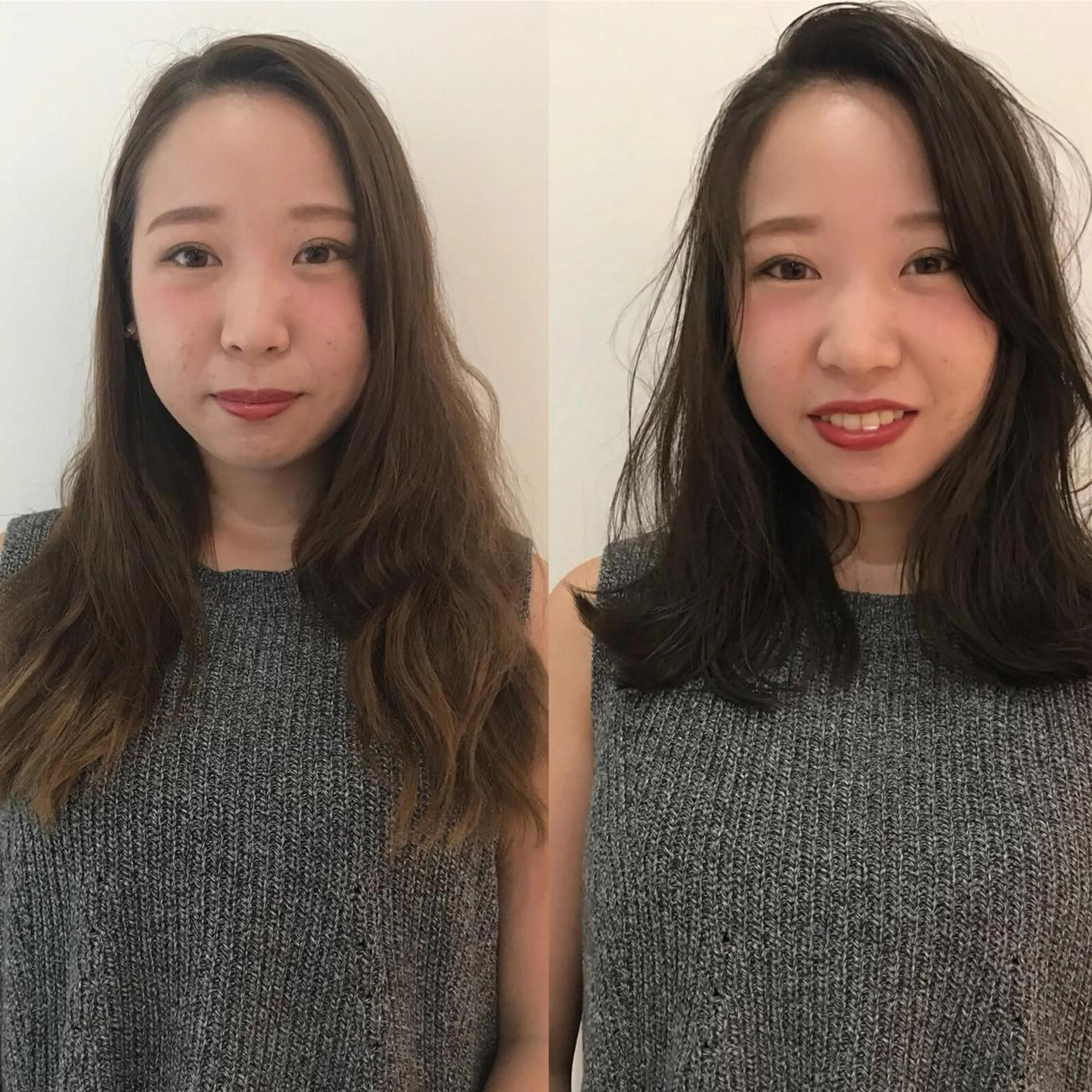 ミディアム 小顔カット ✨艶ブリーチカラー ✨四ノ宮裕己のヘアスタイル