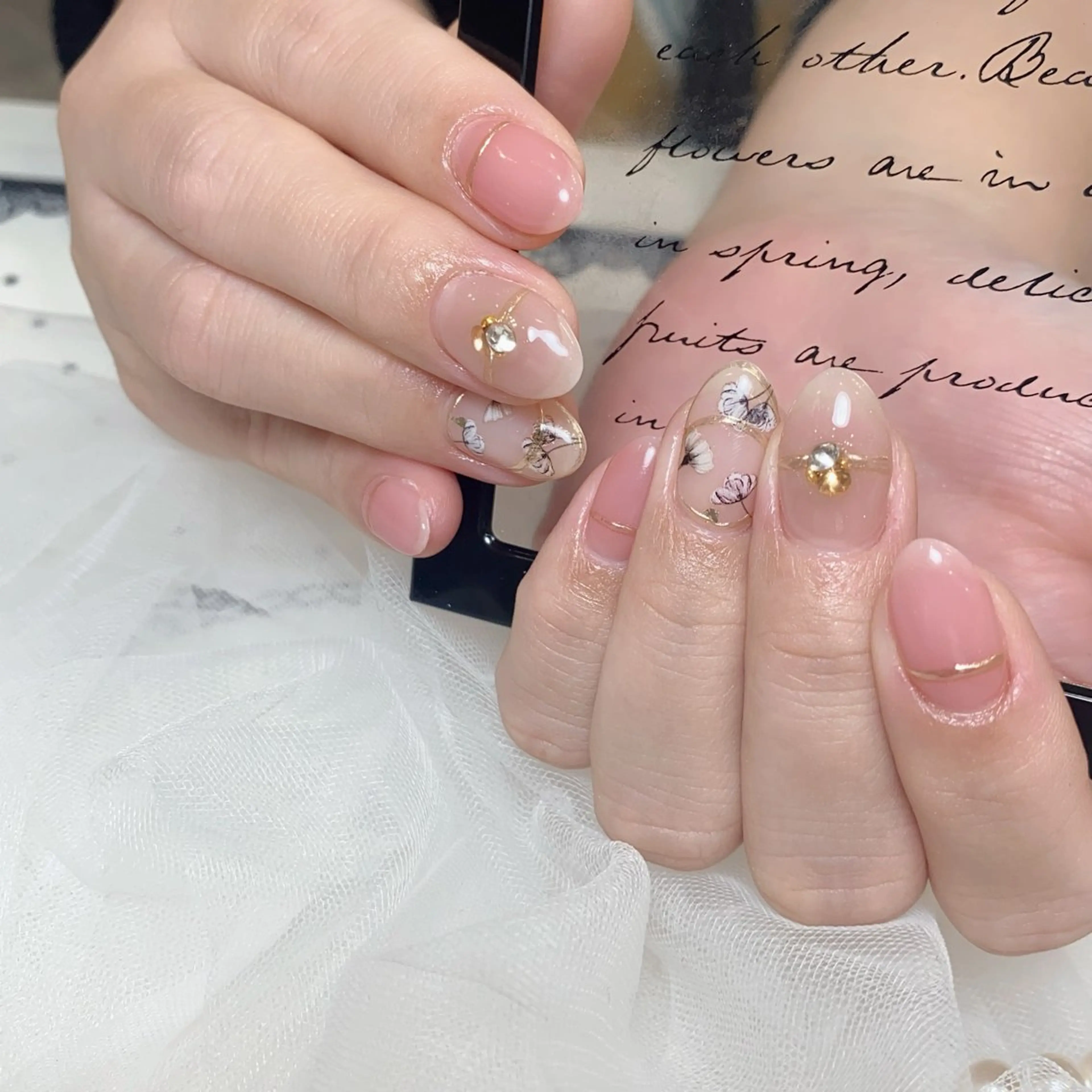 ネイル 持ち込み ハンドネイル ハンドケア Riona 🌸上野のネイルデザイン