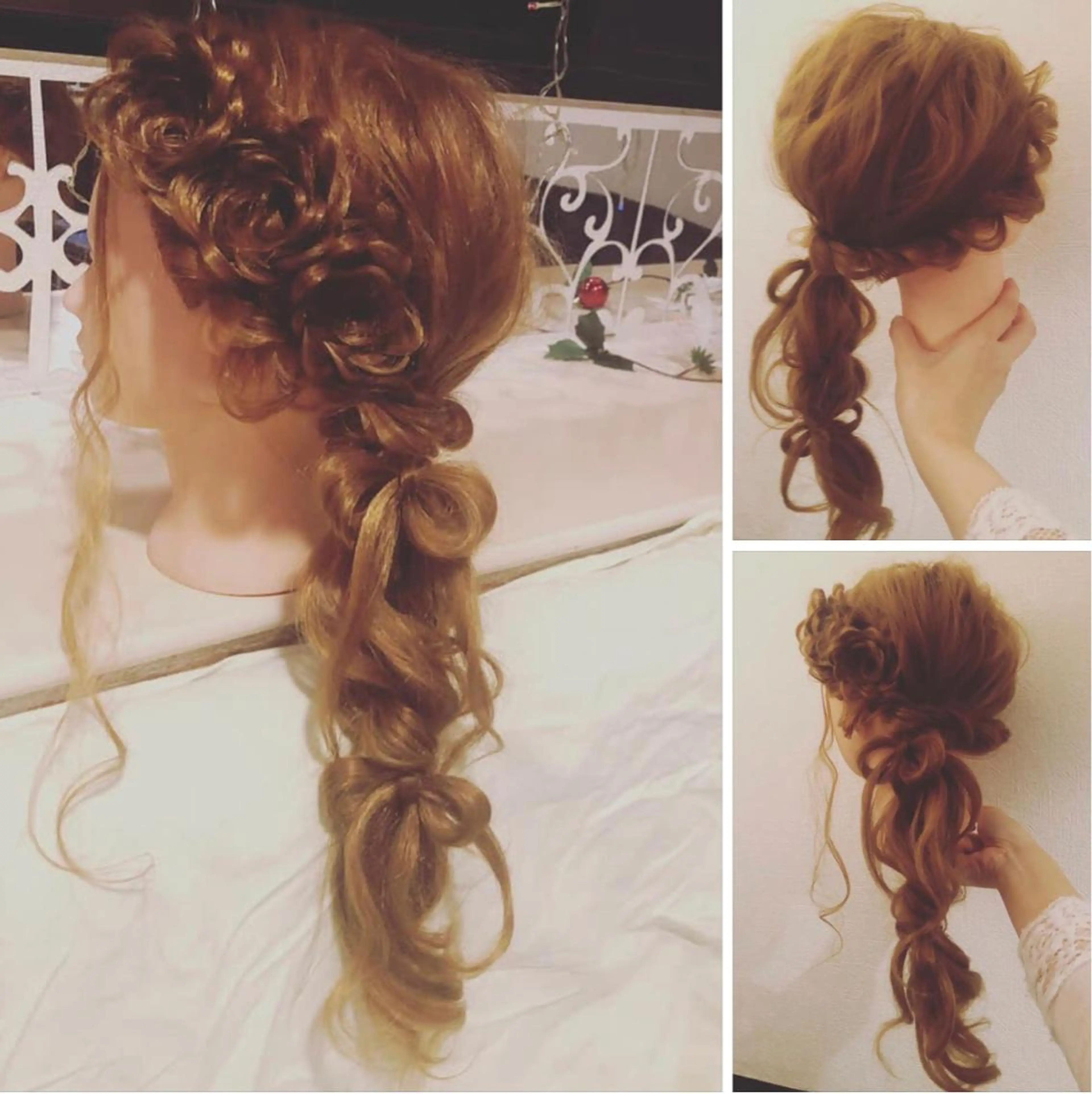 ロング カラー パーマ ヘアアレンジ メンズ キッズ ネイル マツエク・マツパ 銀河 ティンガーラのヘアスタイル