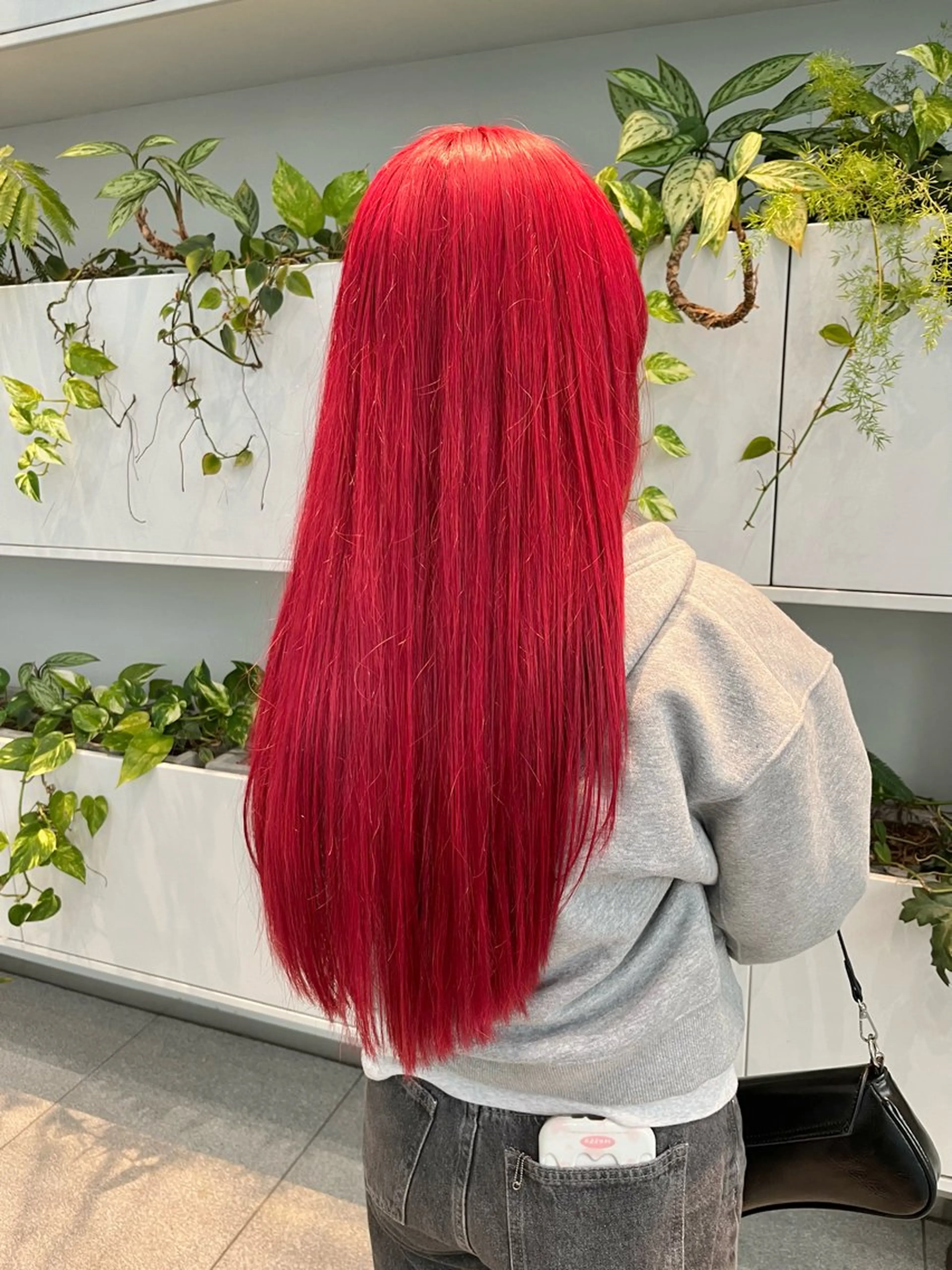 ロング カラー レッドカラー カット ヘアカラー トリートメント くさかみさき🌼暖色 /韓国風/オタク🌼のヘアスタイル