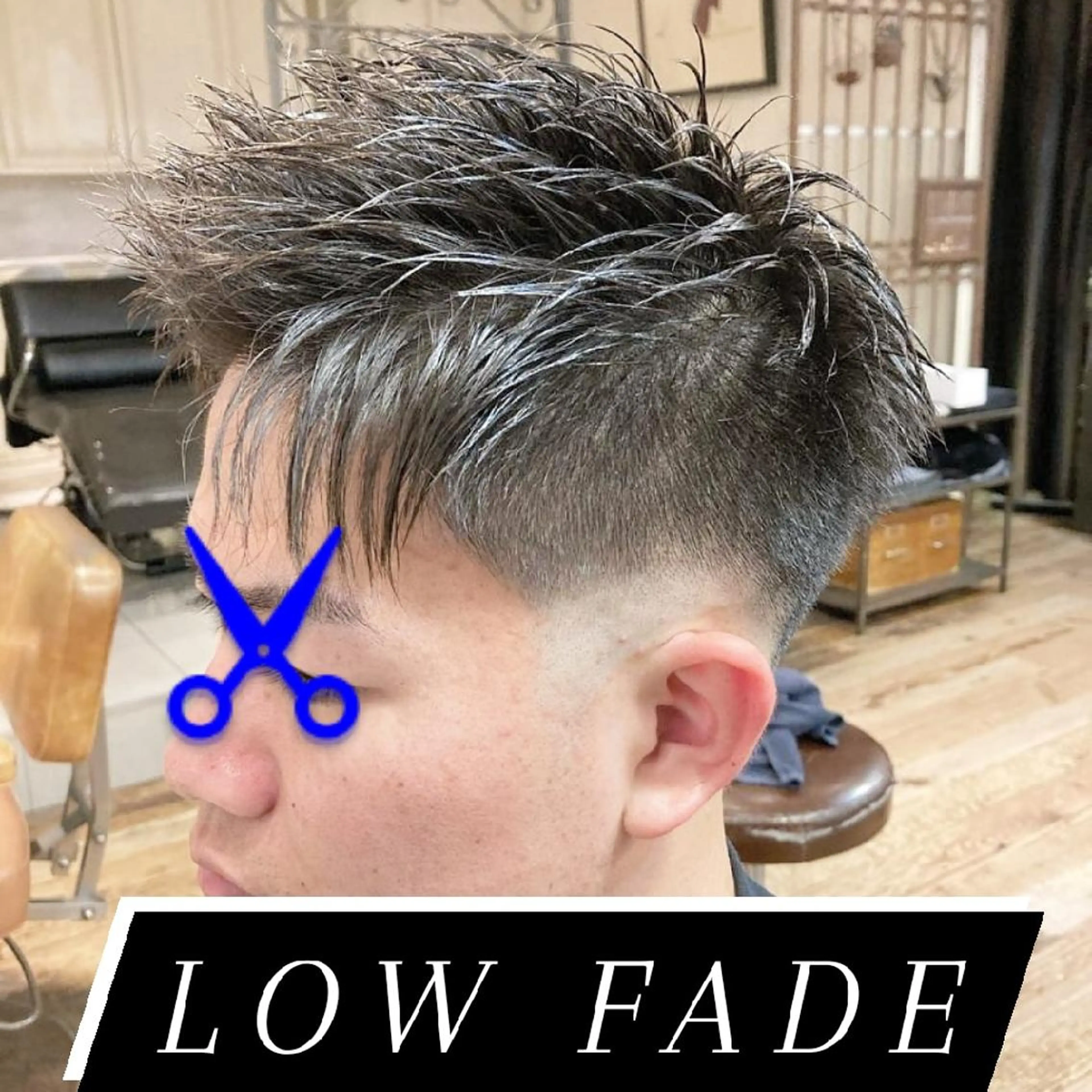 ショート メンズ カット Hair make ONE  008所属・メンズ/フェード/ バーバー/盛山大地のヘアスタイル