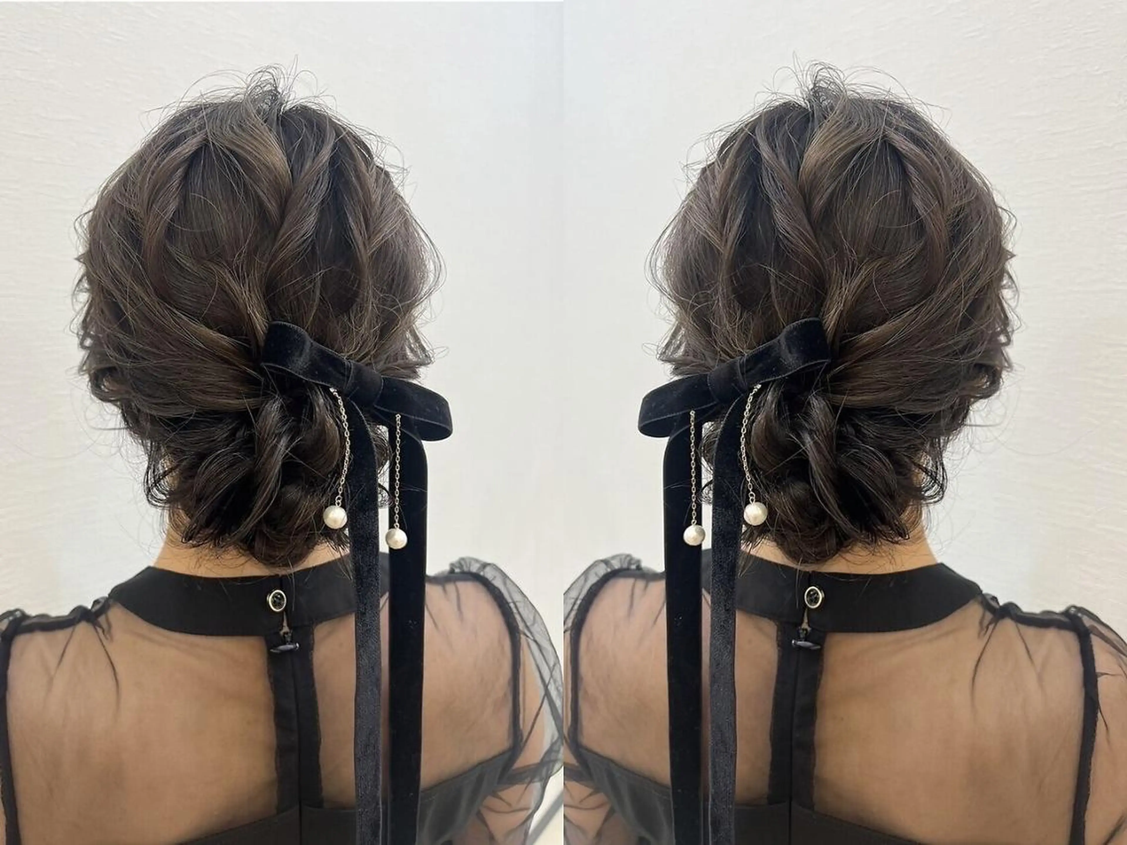 アップスタイルヘアセットの写真
