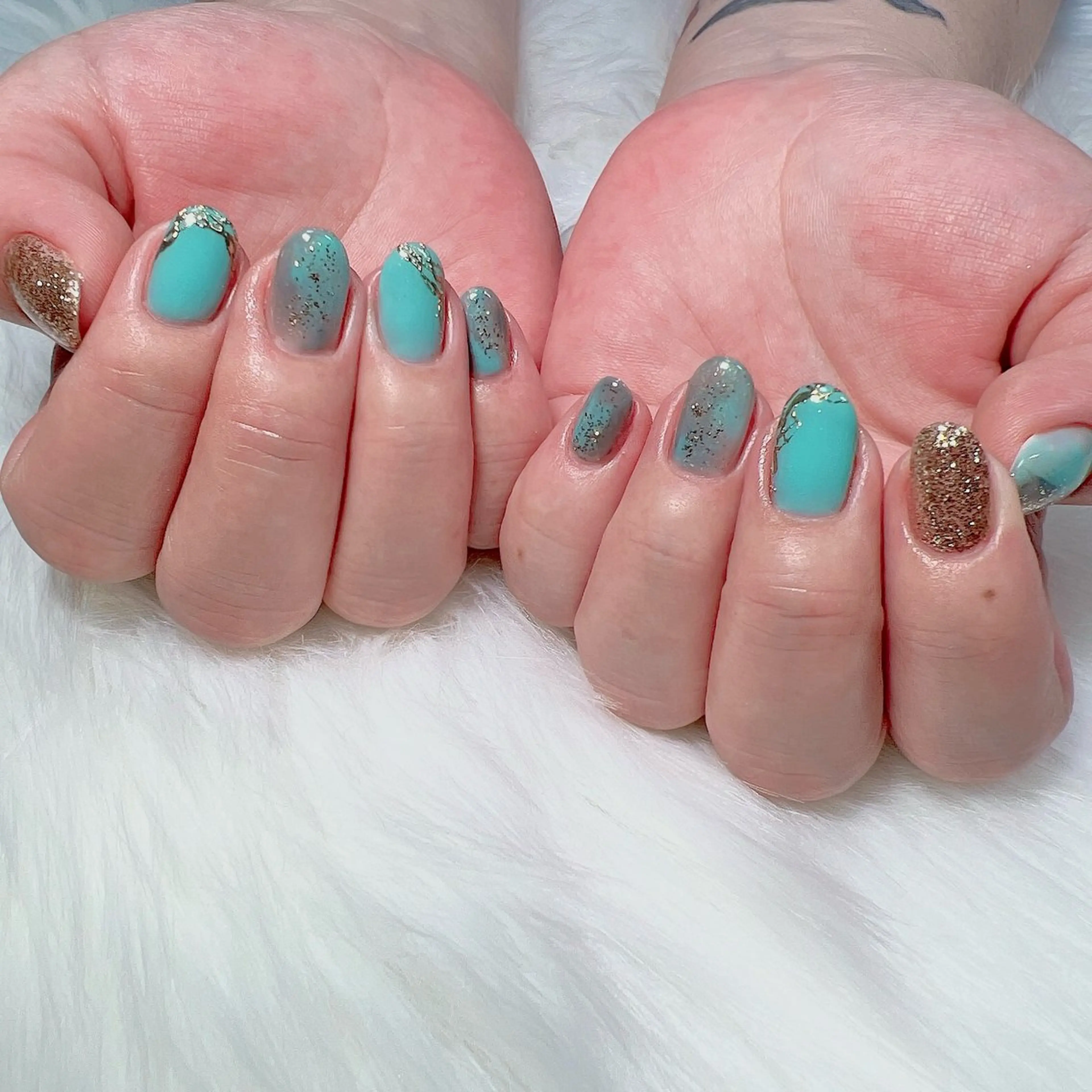 ネイル アートネイル ネイルチップ ホワイト ハンドネイル two nailのネイルデザイン