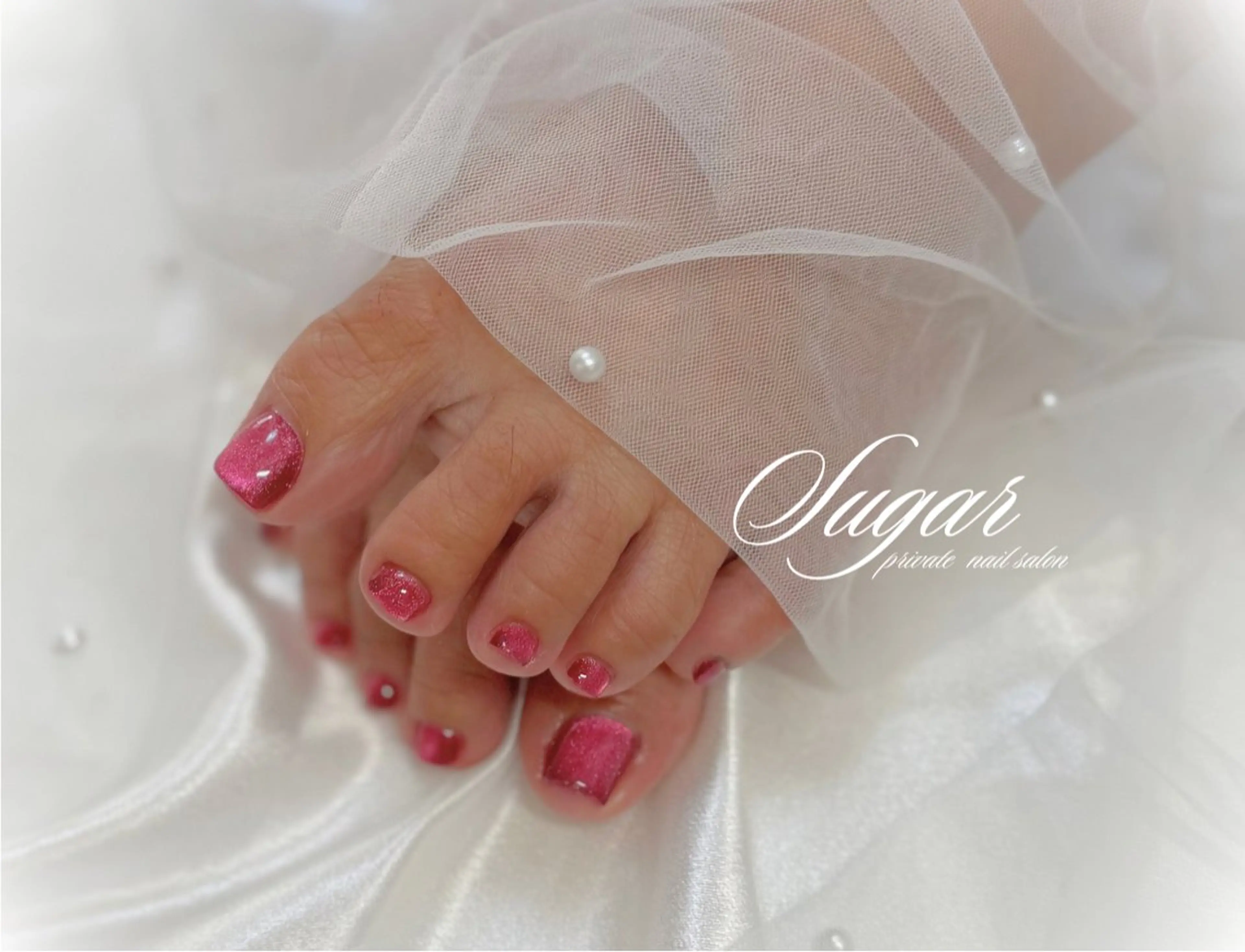 ネイル マグネットネイル フットネイル Nail salon Sugarのネイルデザイン