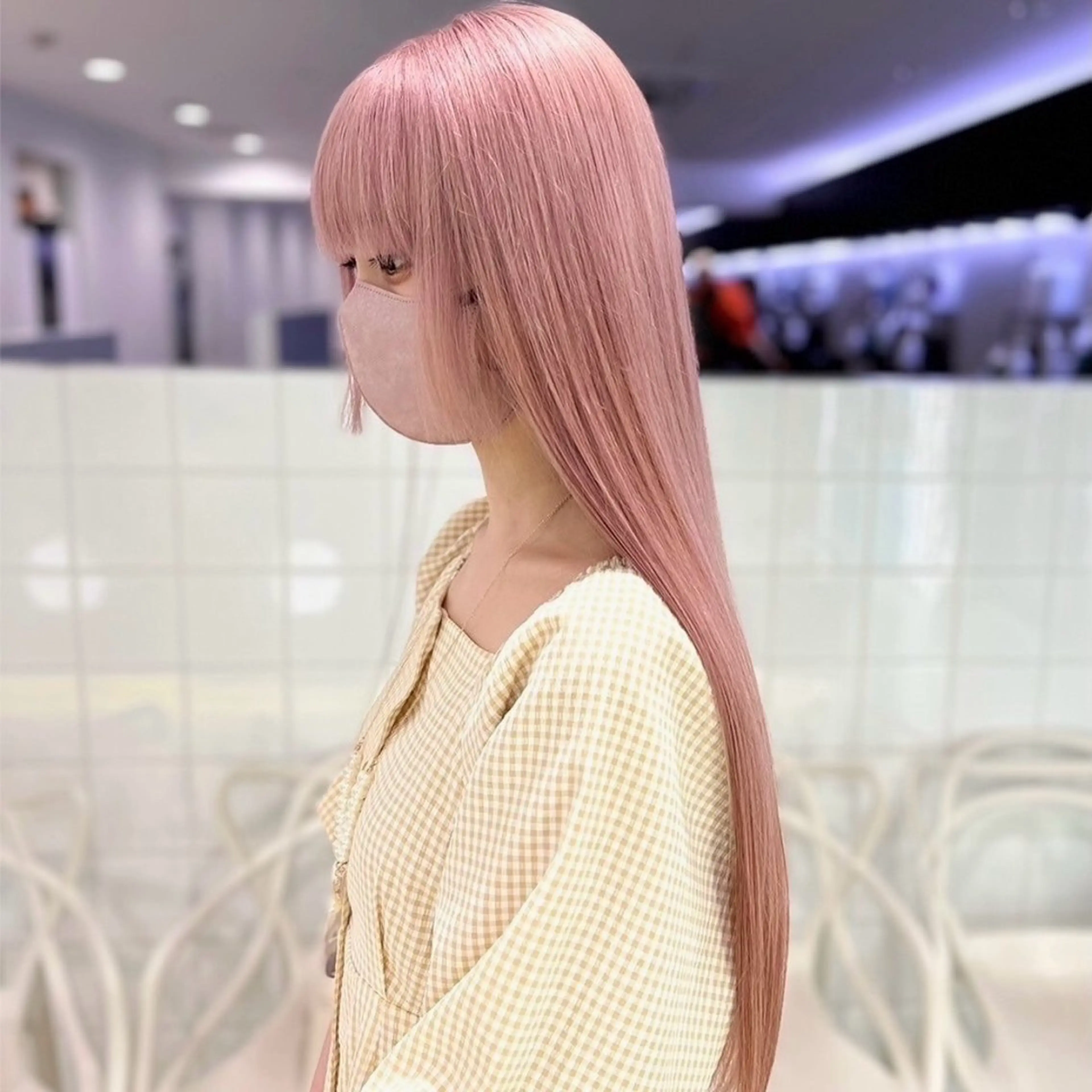 ロング カラー ヘアカラー トリートメント ヘッドスパ ヘアセット モテガーリー🎀ピン クヘア/SHIONEのヘアスタイル