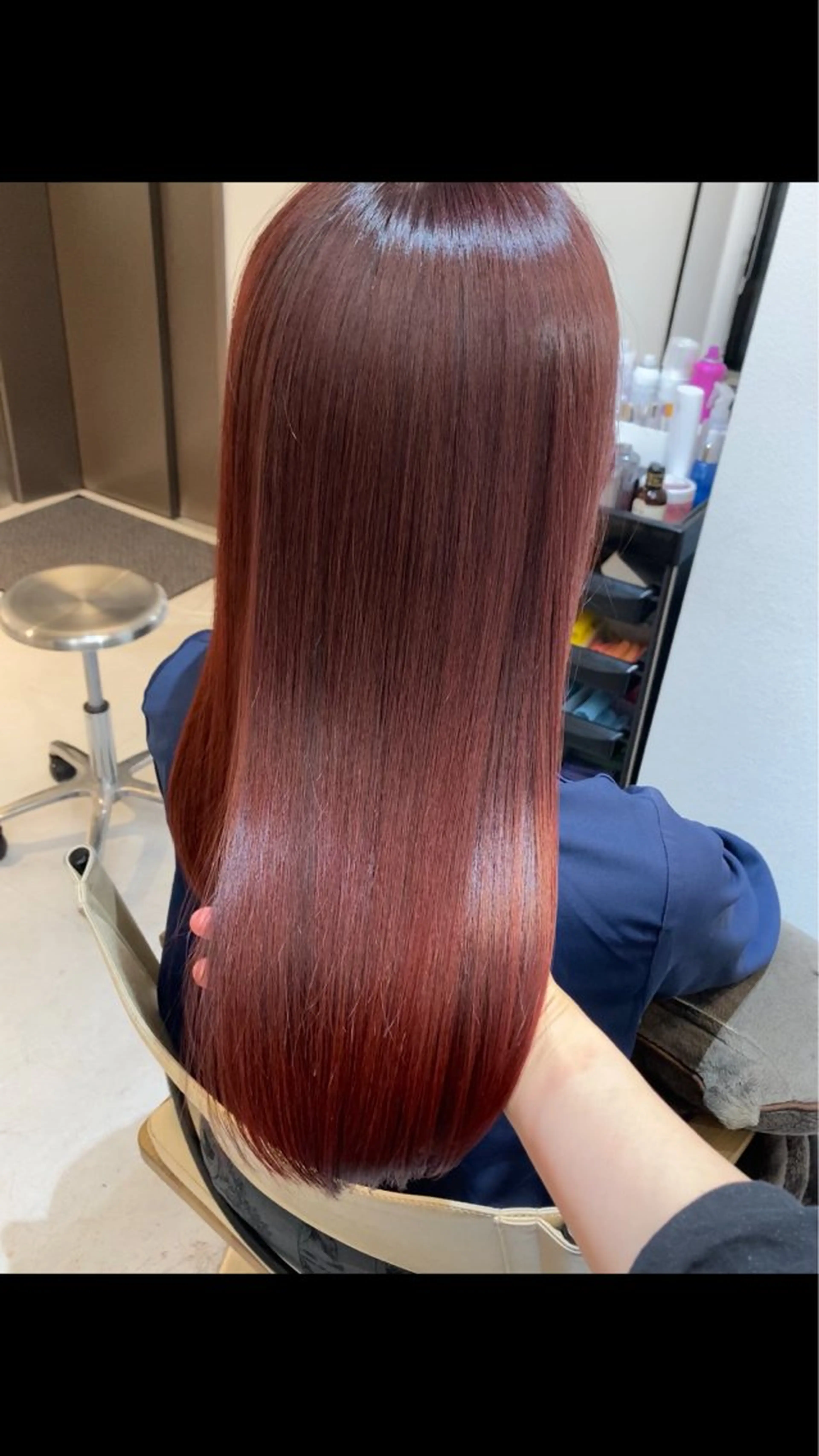 セミロング カット ヘアカラー トリートメント ✨色持ちの良い艶 カラー✨蟹江真世のヘアスタイル