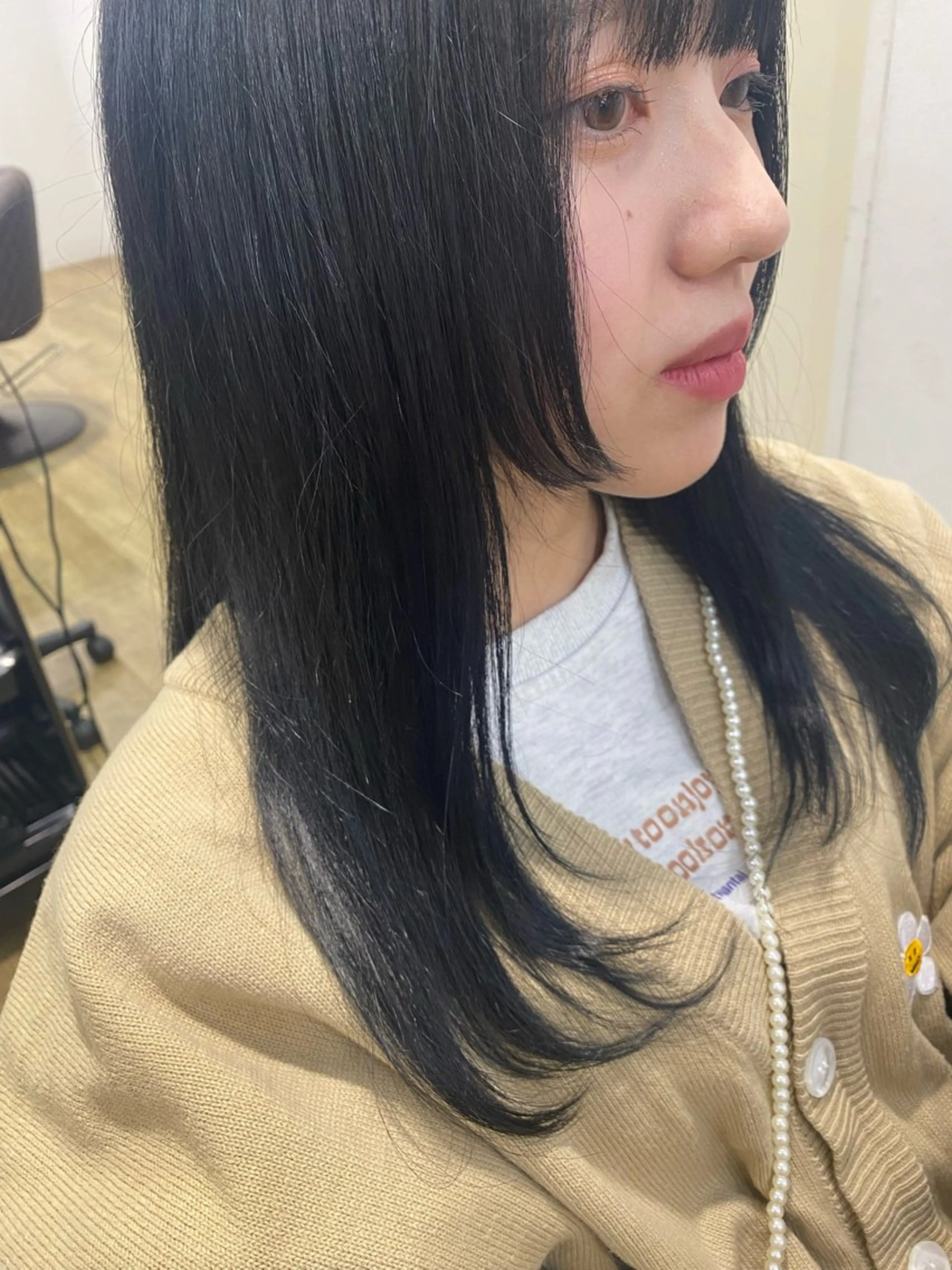 ロング 顔周りカット 韓国風ヘア CIEN lime所属・松下 育未のヘアスタイル