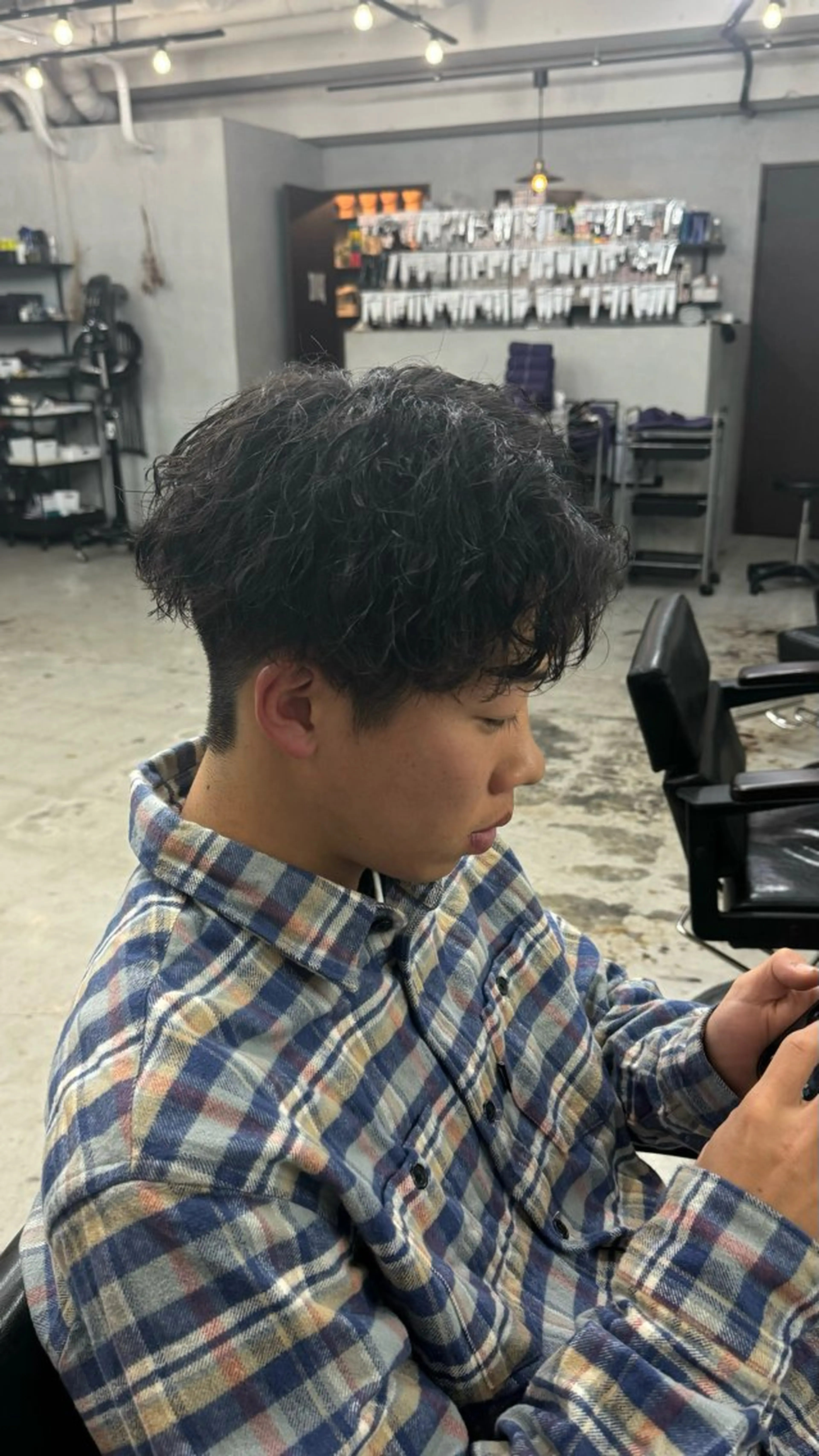 パーマ メンズ カット パーマ ヘッドスパ be'leef.ric 守口店所属・スペインカール/ メンズパーマ/山下のヘアスタイル