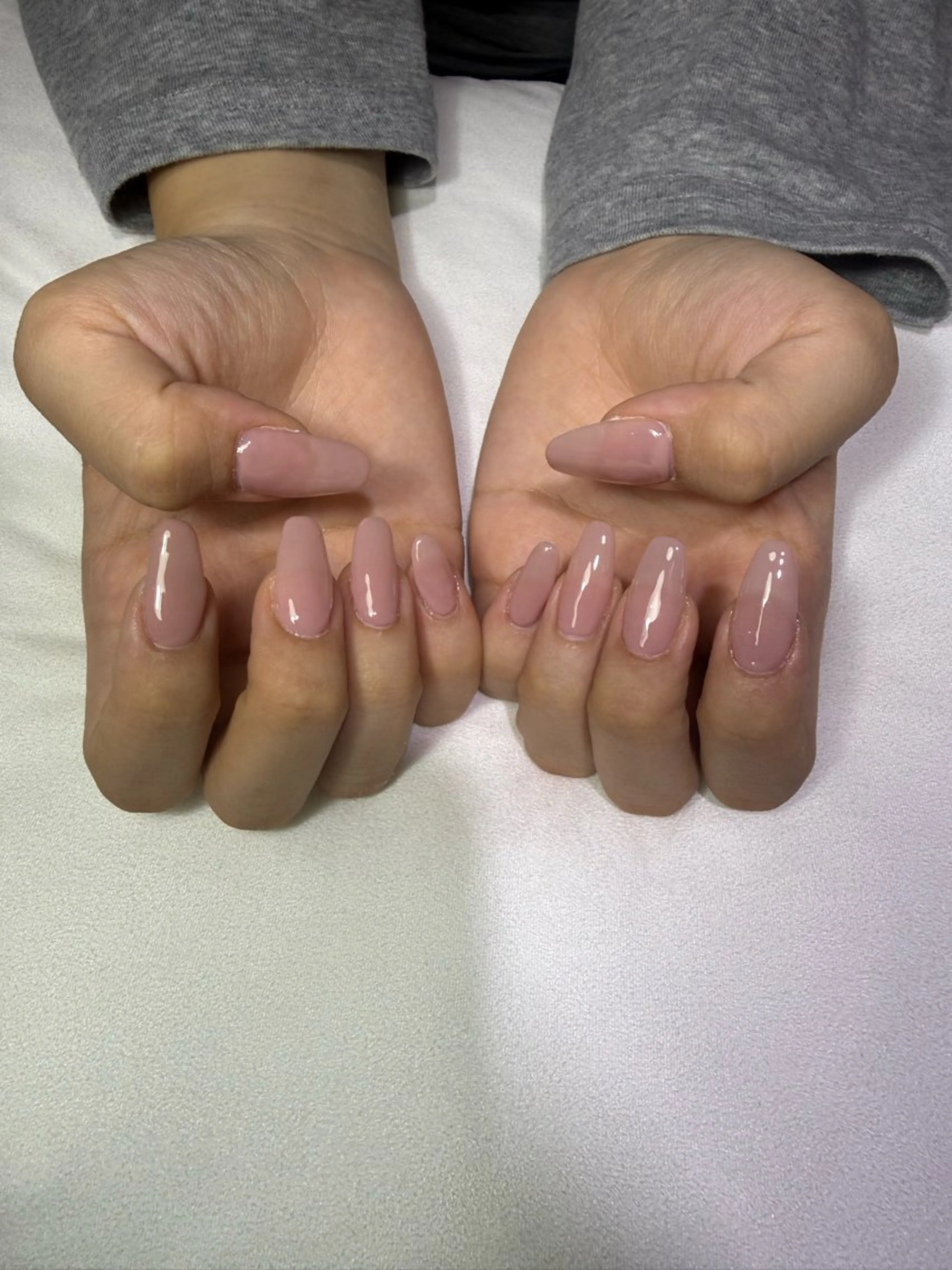 ネイル 長さ出し ワンカラーネイル Meley MAYUのネイルデザイン