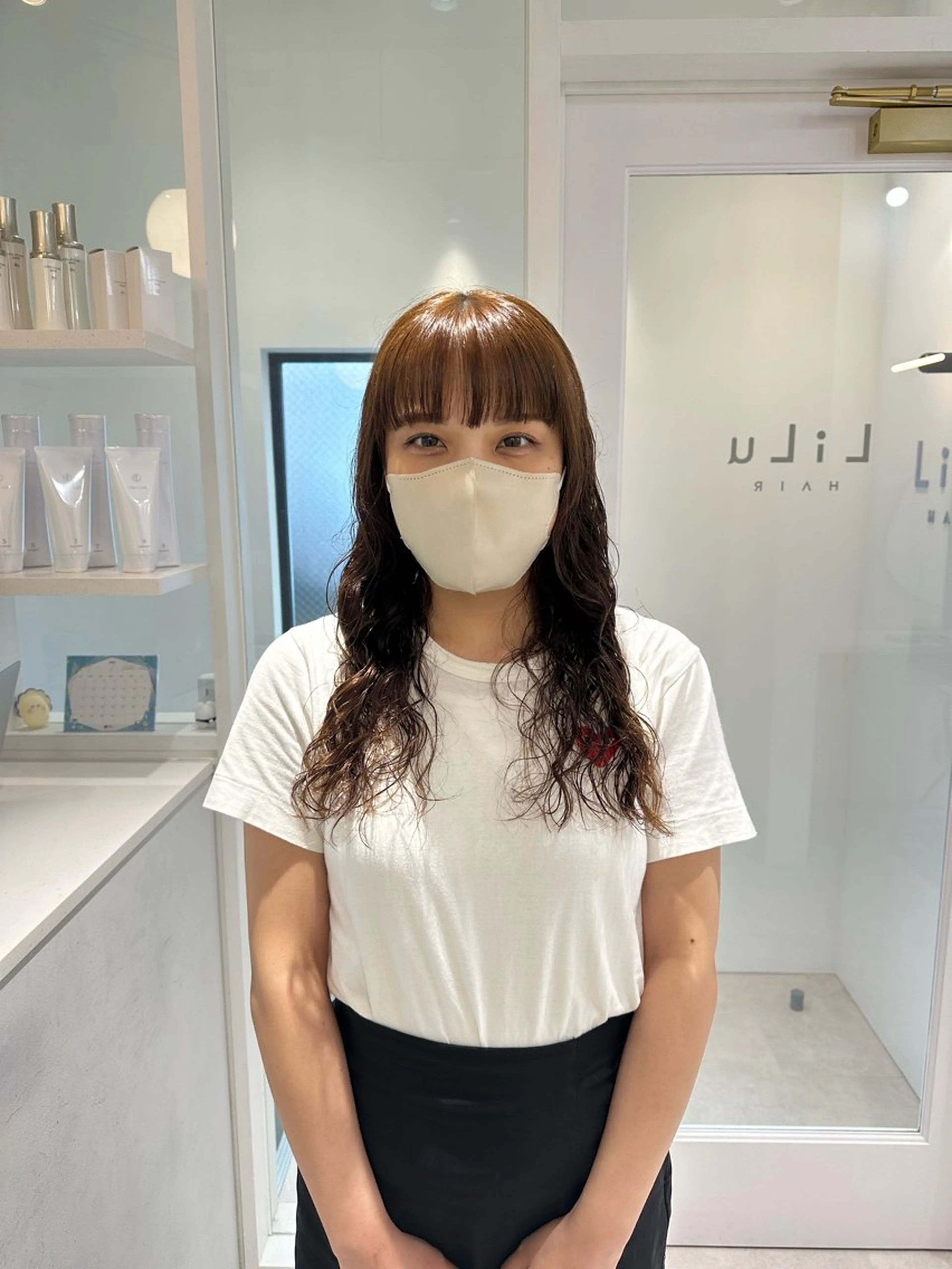 セミロング カラー パーマ お洒落パーマ/ 艶カラー/michiのヘアスタイル