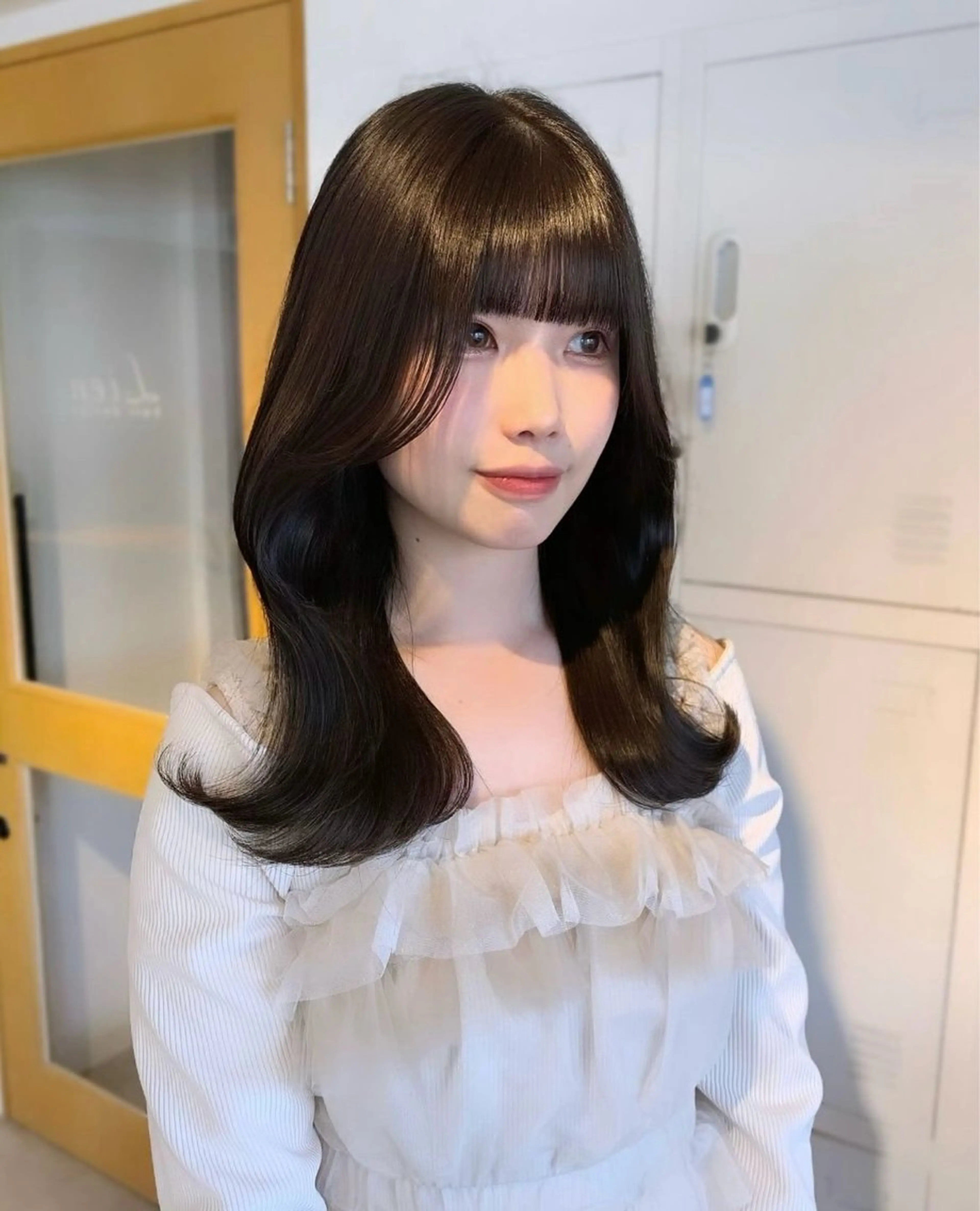 ミディアム 髪質改善 ヘアカラー トリートメント 女性専用サロン iiro所属・hina/透明感🍒 【元町】のヘアスタイル