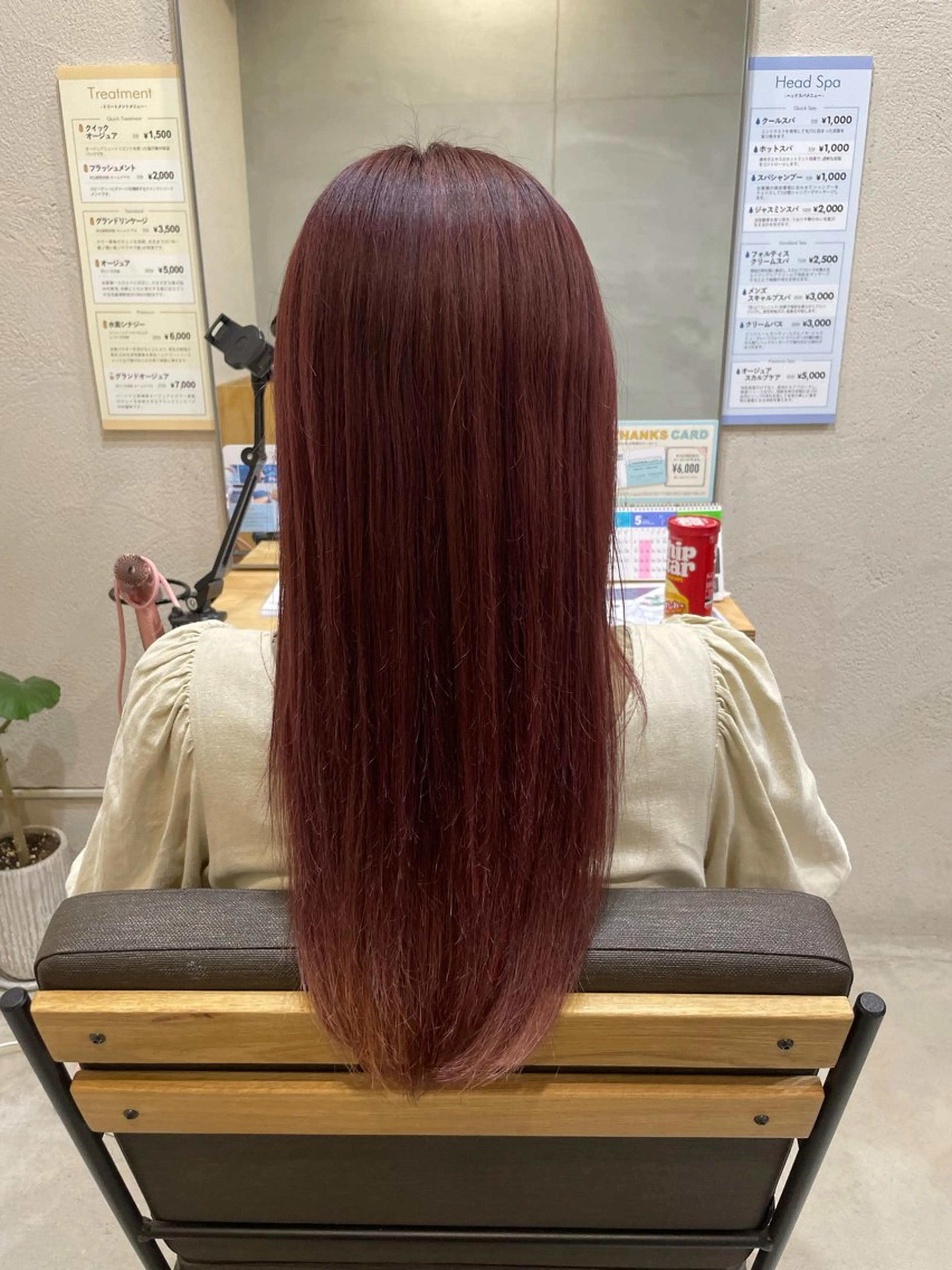 ロング カラー ブリーチ ピンクカラー ヘアカラー 笹川 桃歌のヘアスタイル