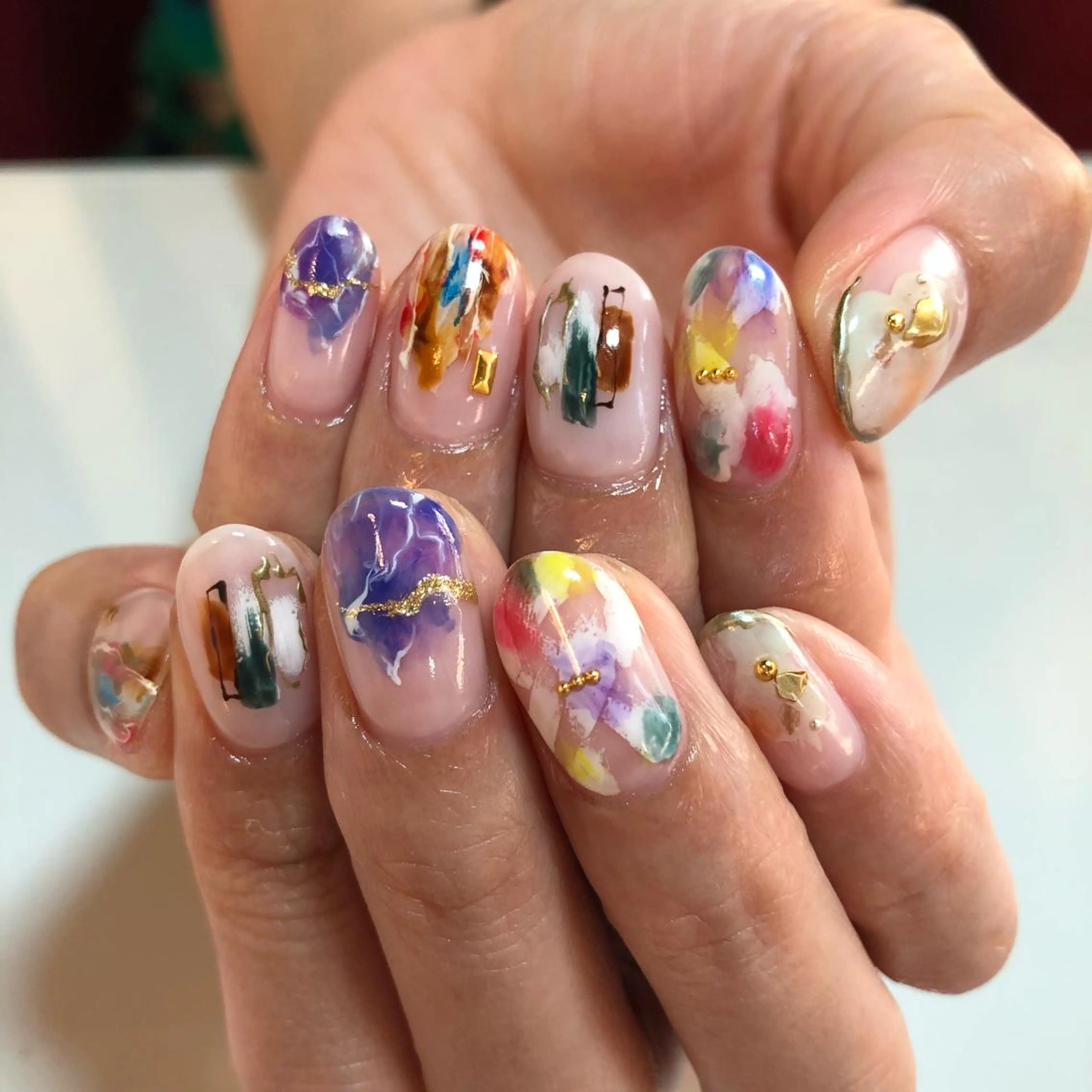 ネイル ニュアンスネイル g-up nail所属・米田 律子のネイルデザイン