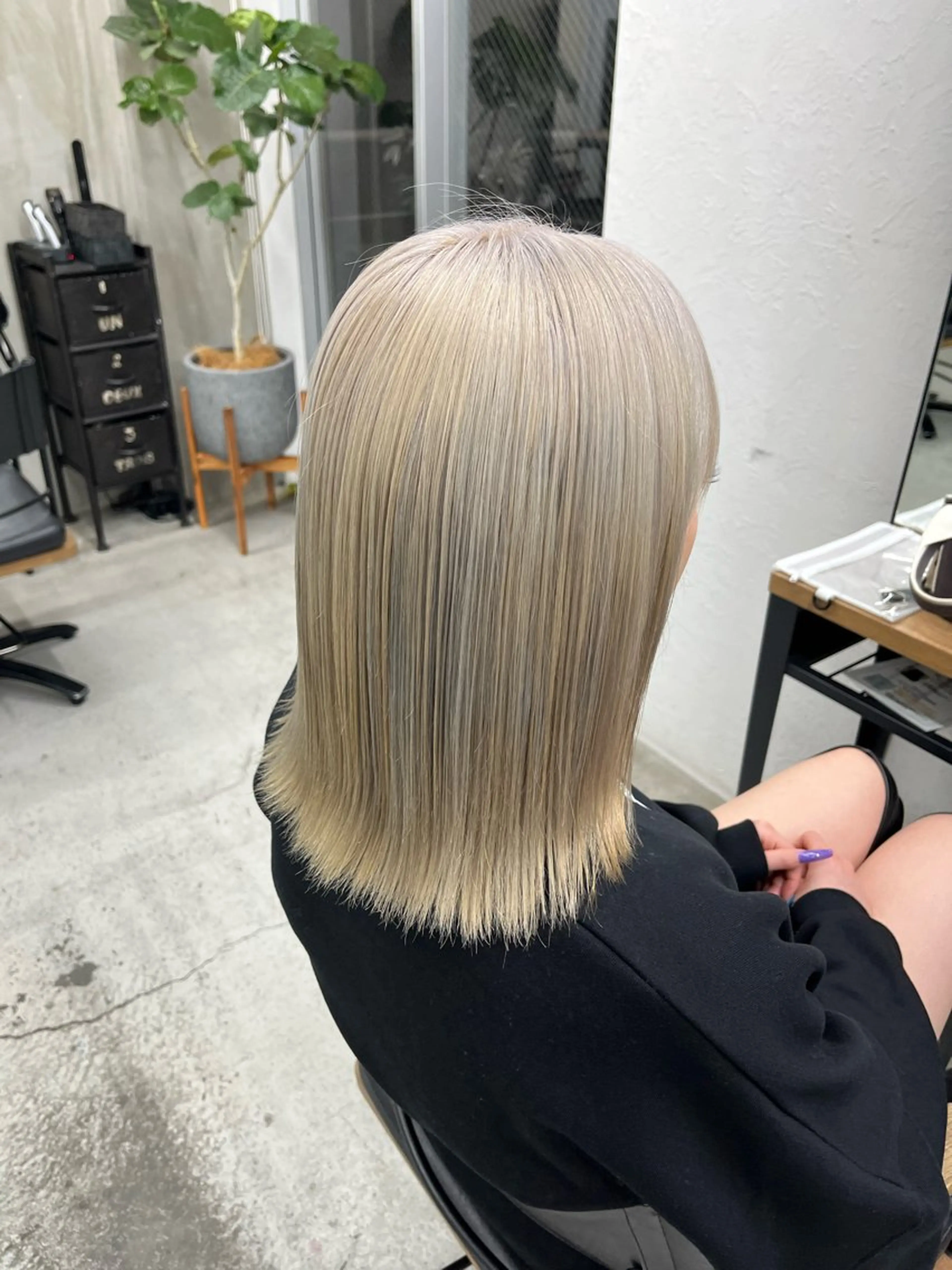 ミディアム カラー ヘアアレンジ カット ヘアカラー 🫧透明感カラー/ ナルハ🫧のヘアスタイル