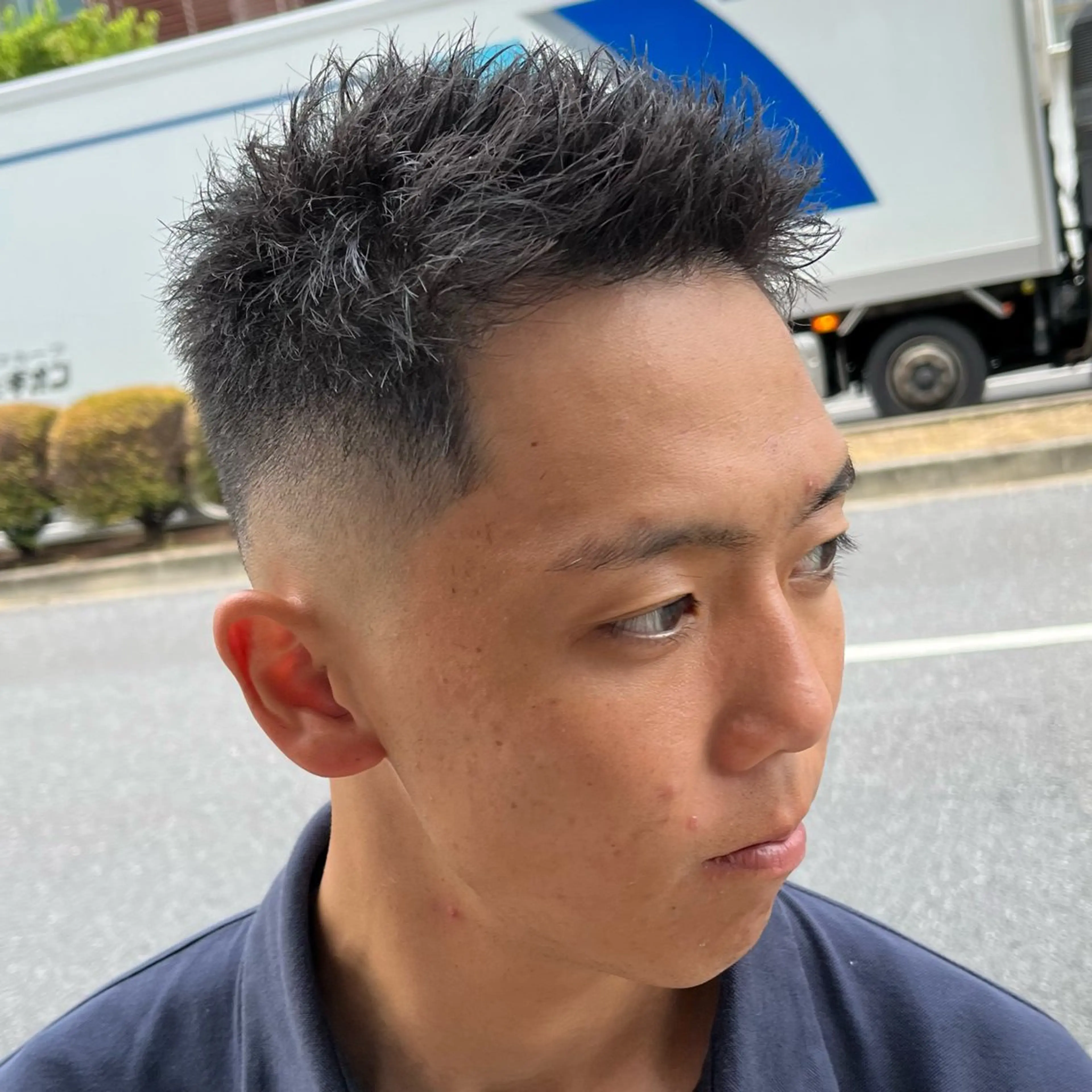 ショート メンズ フェードカット メンズパーマ スキンフェード スパイキーショート ショートヘア カット 立川/メンズパーマ 厚進太郎のヘアスタイル