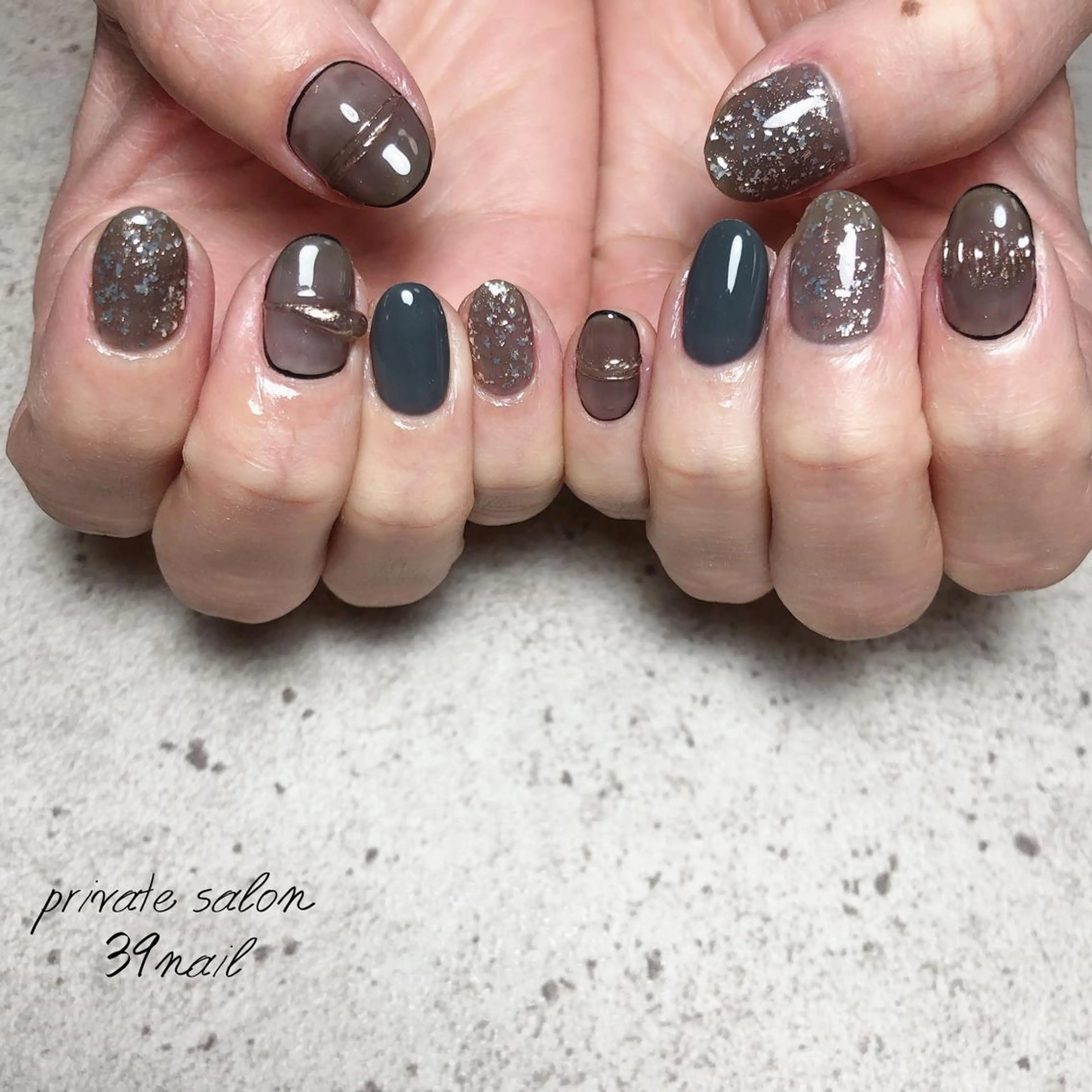 ミディアム ネイル ハンドネイル 京橋 【39nail】のネイルデザイン