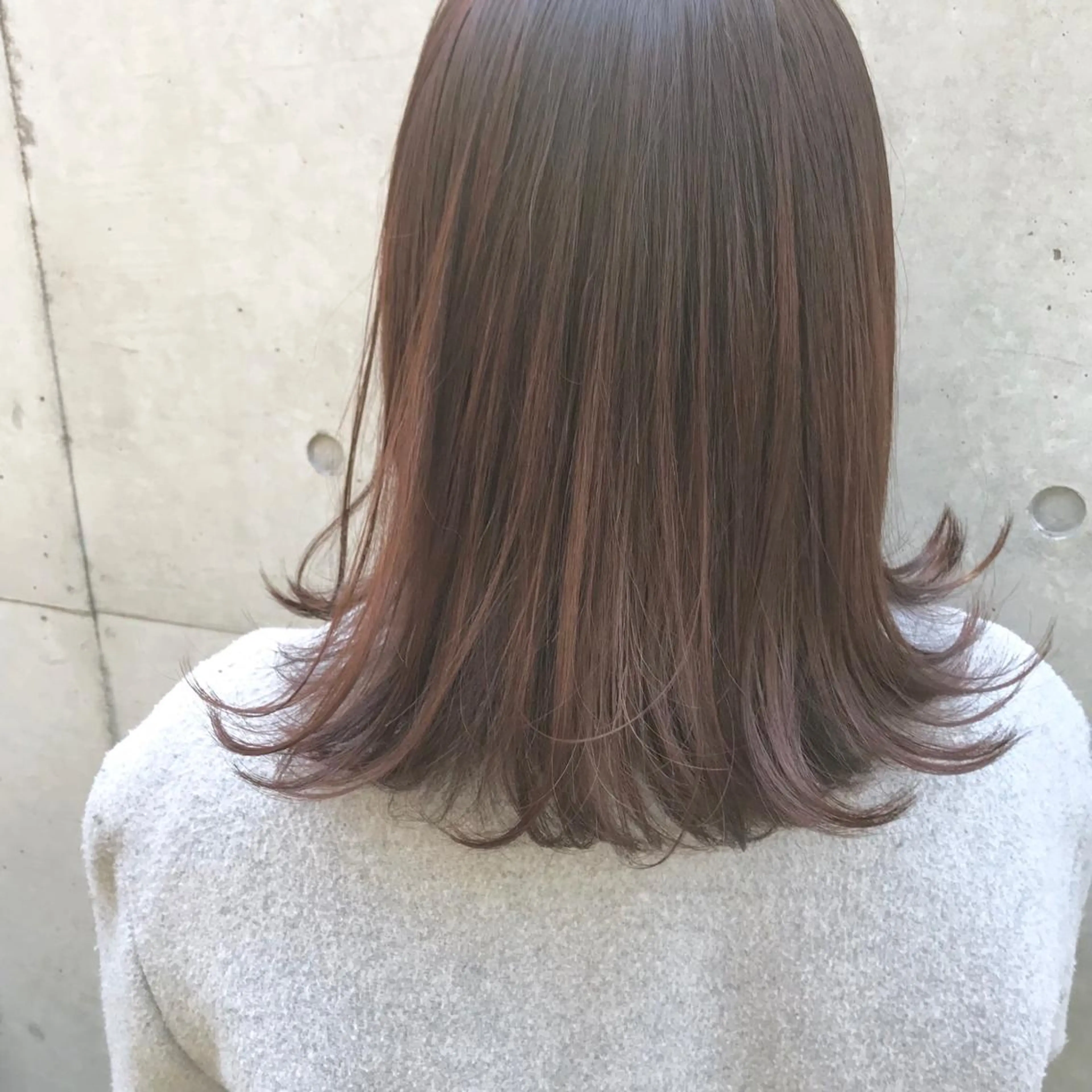 ミディアム カラー ヘアアレンジ カット ヘアカラー トリートメント ヘアセット ブリーチなしで透明感 艶カラー【Ryo】のヘアスタイル