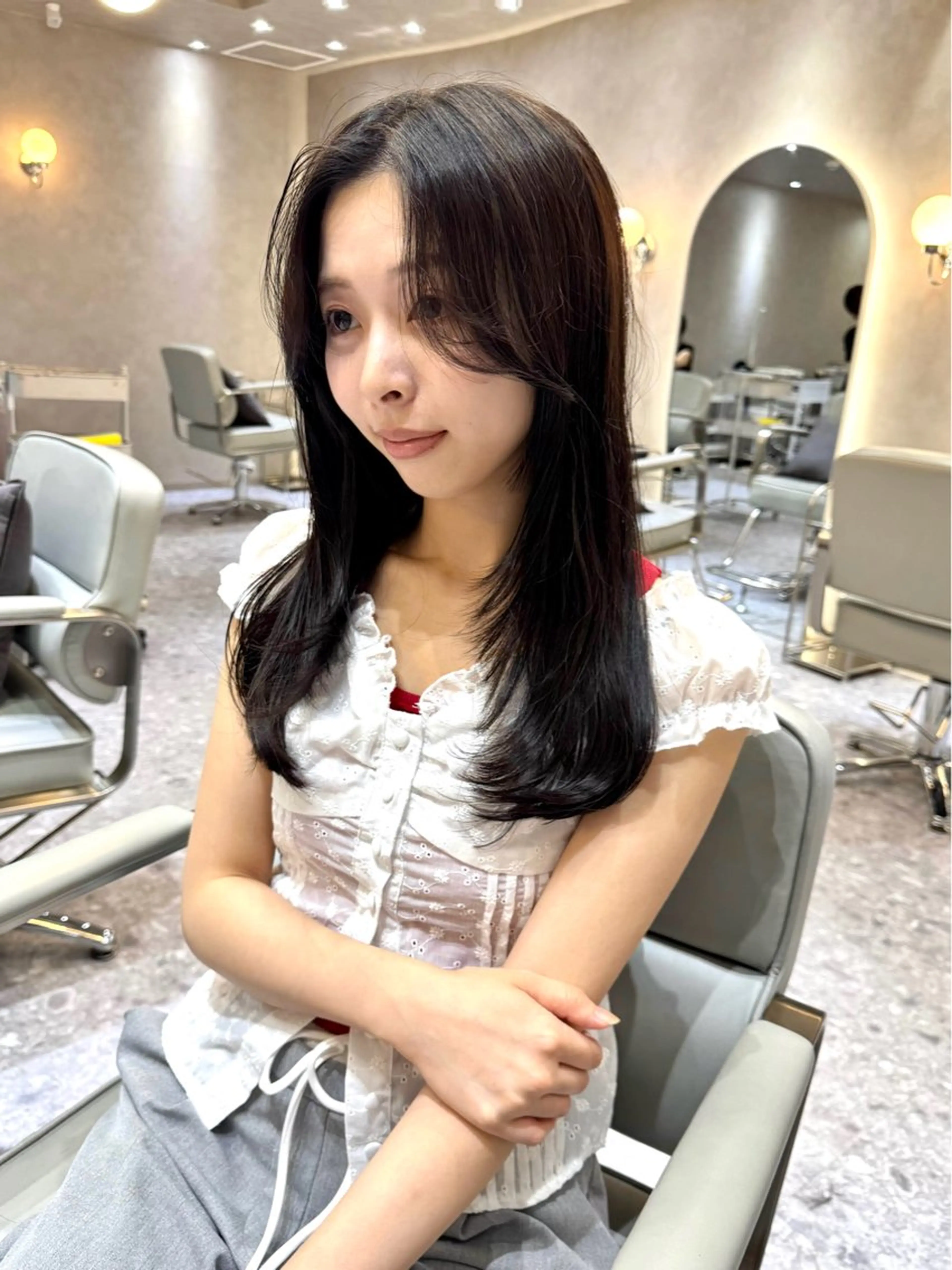 【🎀ミニモ学割🎀】　🇰🇷韓国風カット × TOKIOトリートメント(スタイリングレクチャー付き)🤍の写真