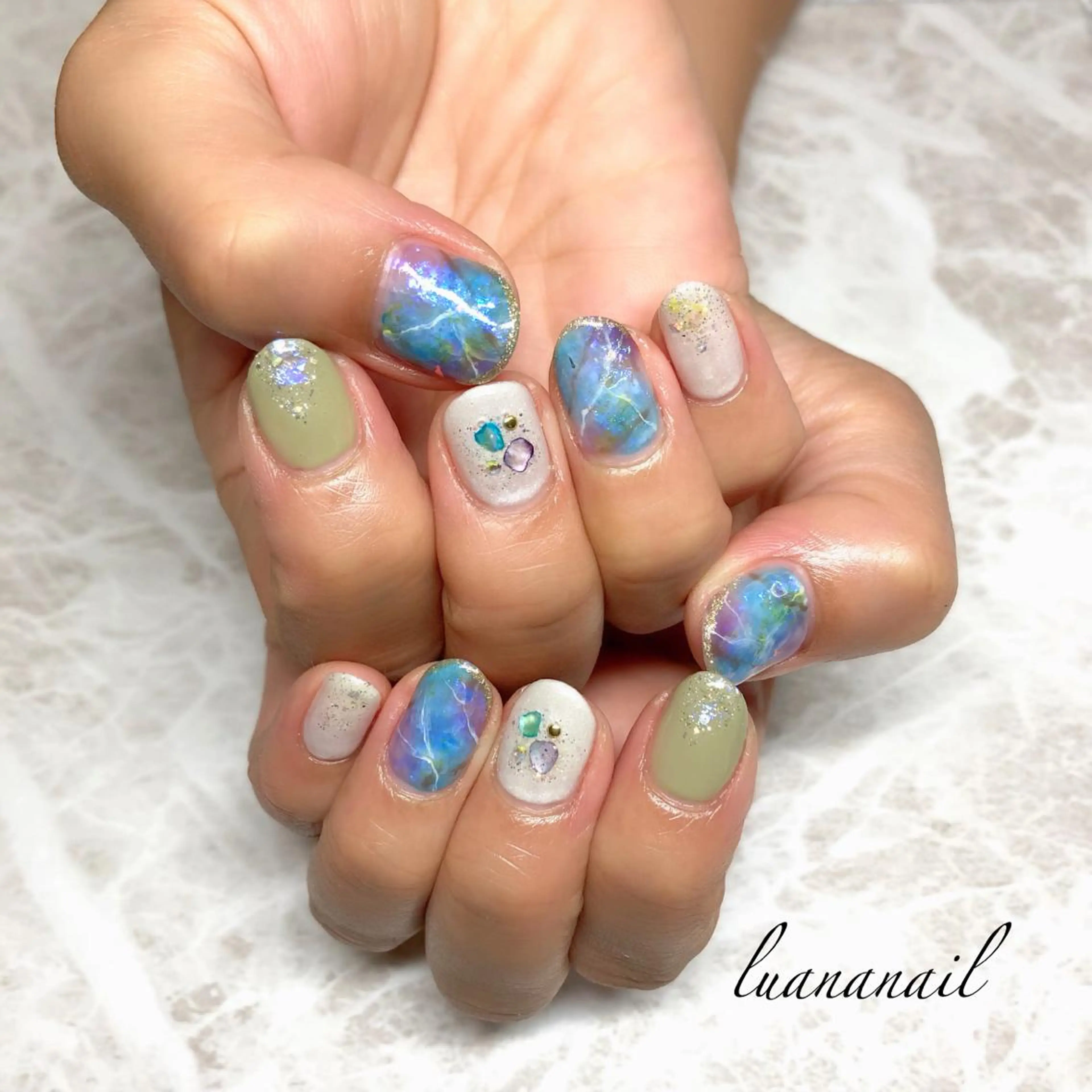 ネイル 大理石ネイル(マーブル) luana nailのネイルデザイン
