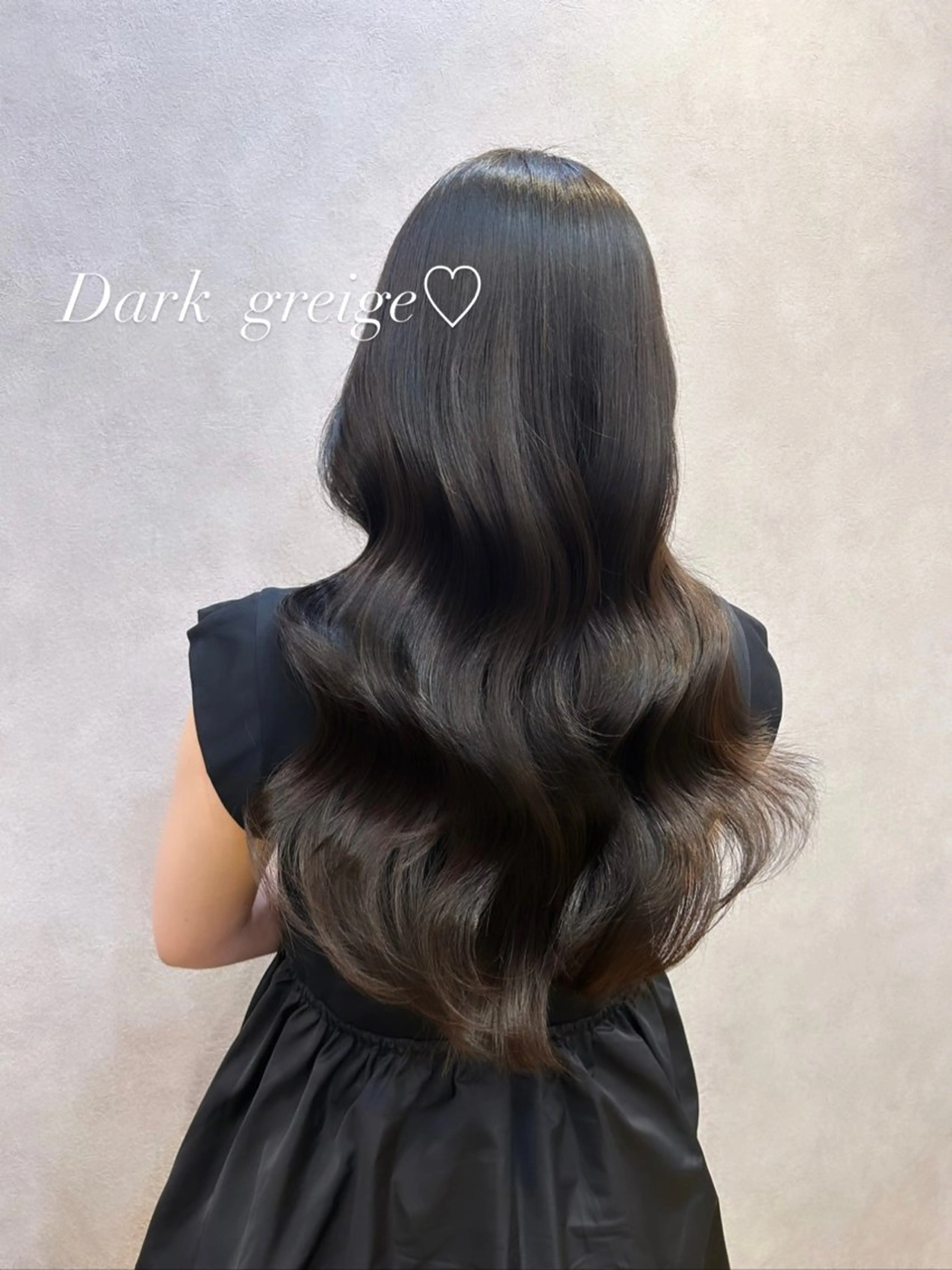 ロング カラー ヘアアレンジ アッシュ ダークグレー ダークグレージュ グレージュ オレンジ 🩷韓国ヘア/ヨシン モリ🩷Maikaのヘアスタイル