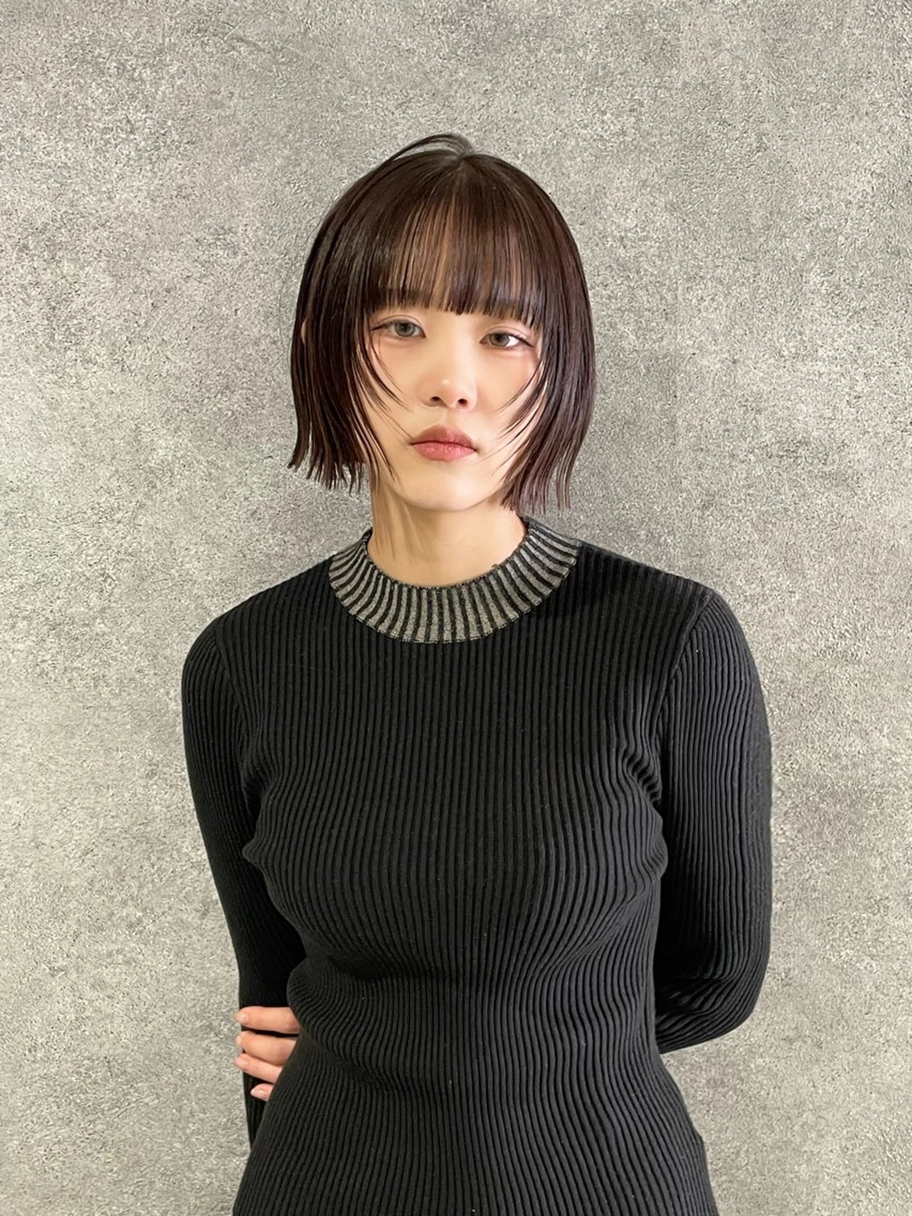 ショート カラー 切りっぱなしボブ ボブ 髪質改善 韓国風ヘア レイヤーカット カット ヘアカラー トリートメント RURI韓国ボブ 🇰🇷タッセルボブのヘアスタイル